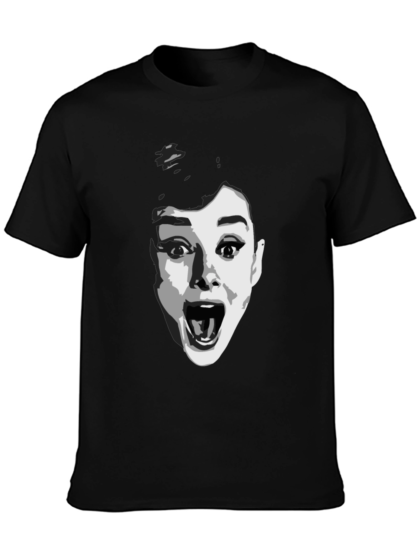 Audrey Hepburn Screaming Graphic T-Shirt
