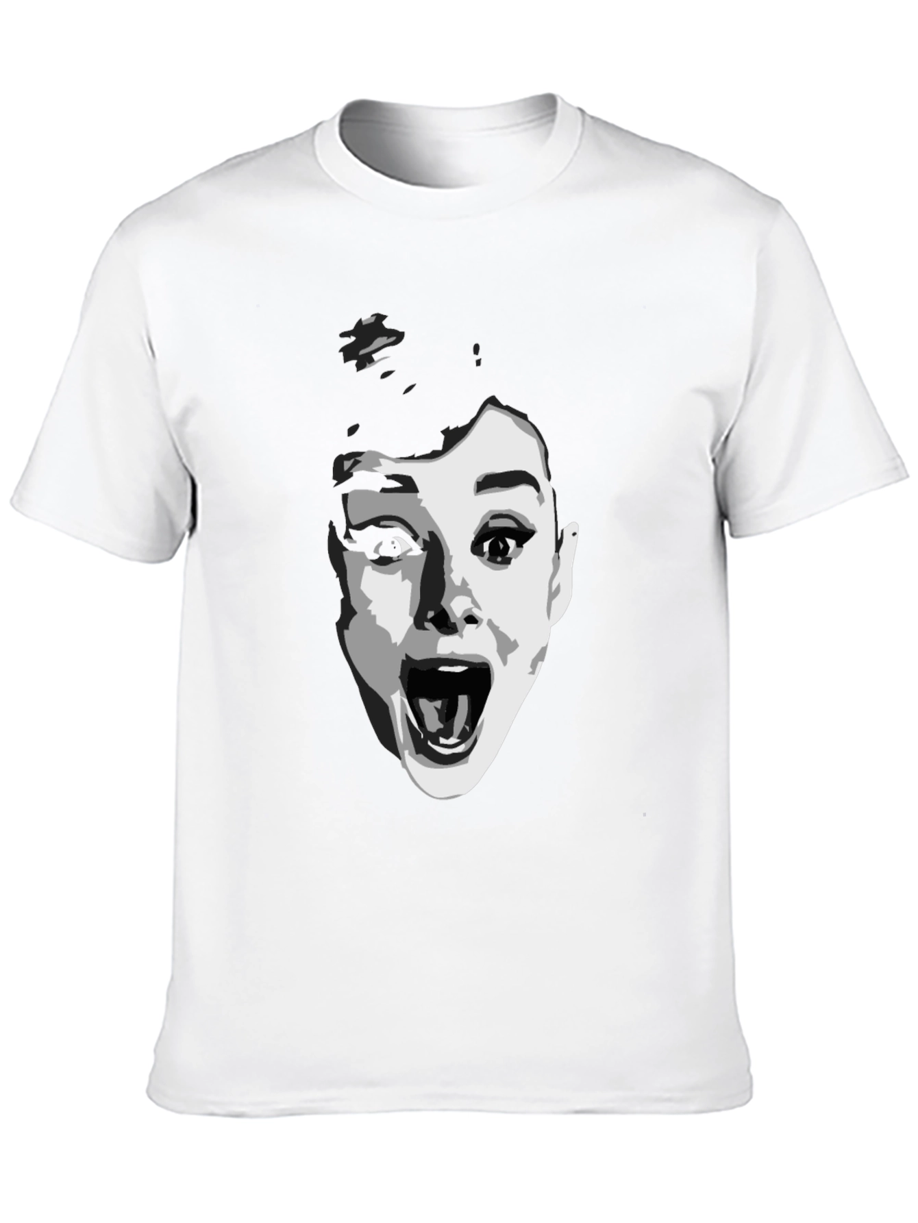 Audrey Hepburn Screaming Graphic T-Shirt