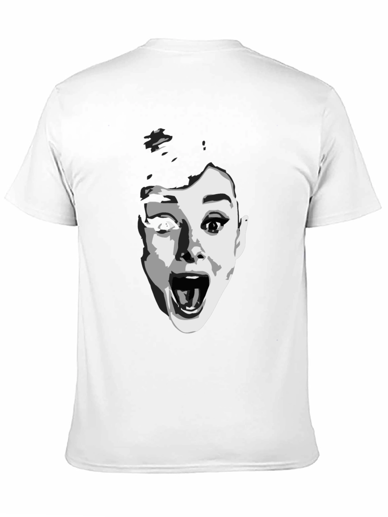 Audrey Hepburn Screaming Graphic T-Shirt