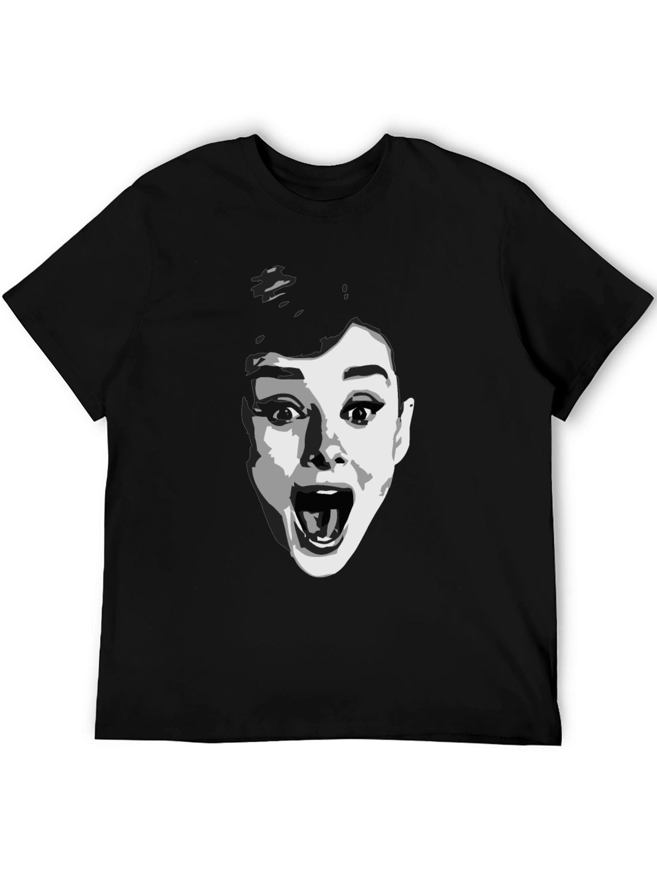 Audrey Hepburn Screaming Graphic T-Shirt