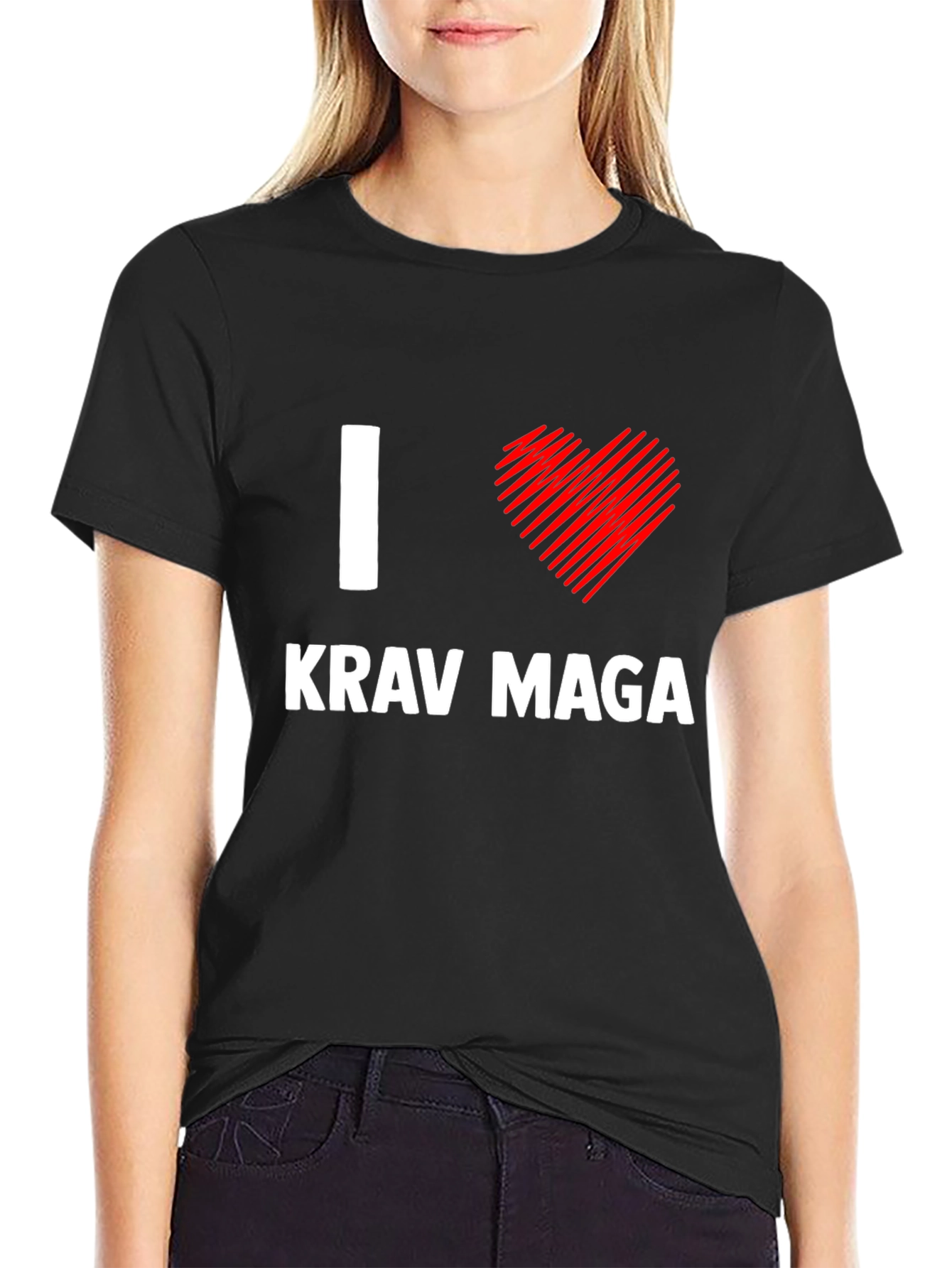 I Heart Krav Maga Black T-Shirt
