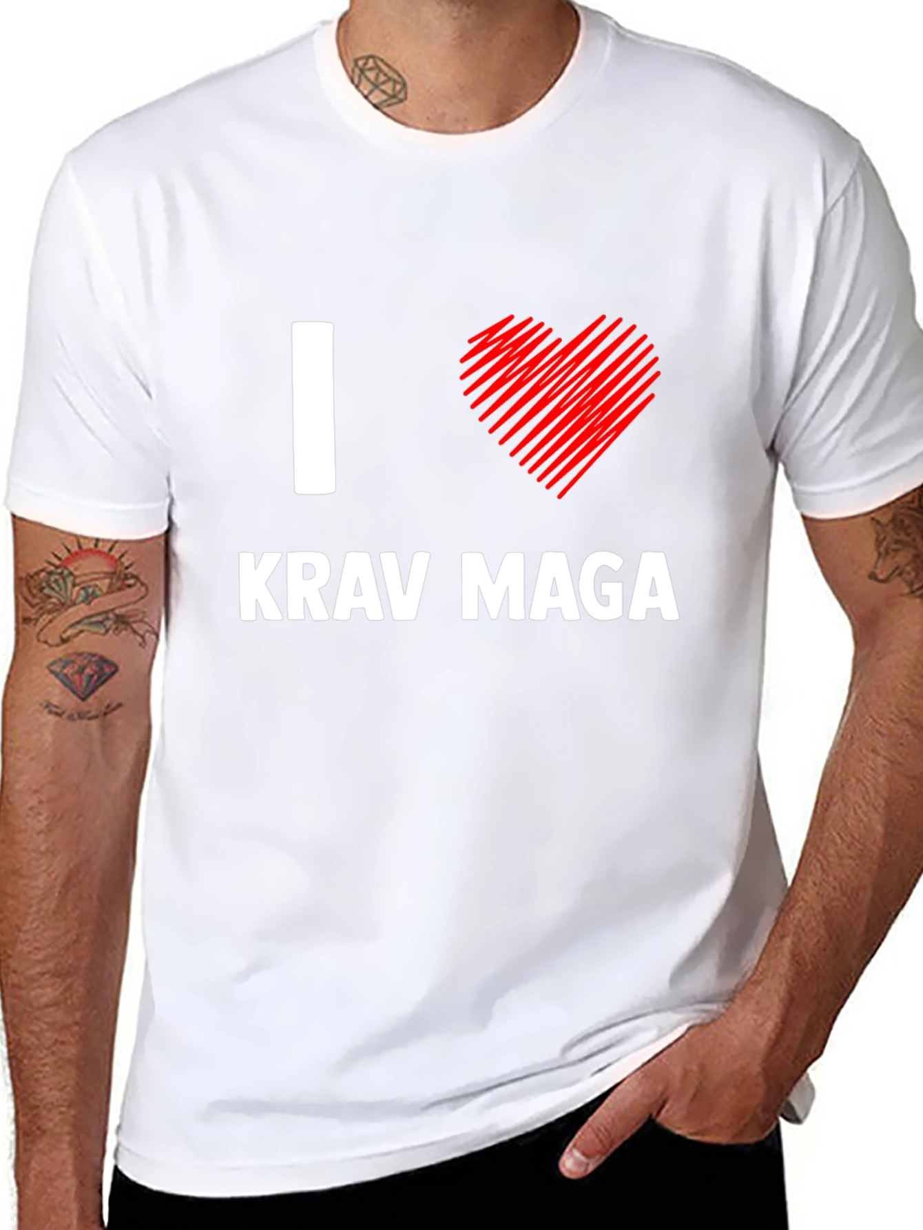 I Heart Krav Maga Black T-Shirt