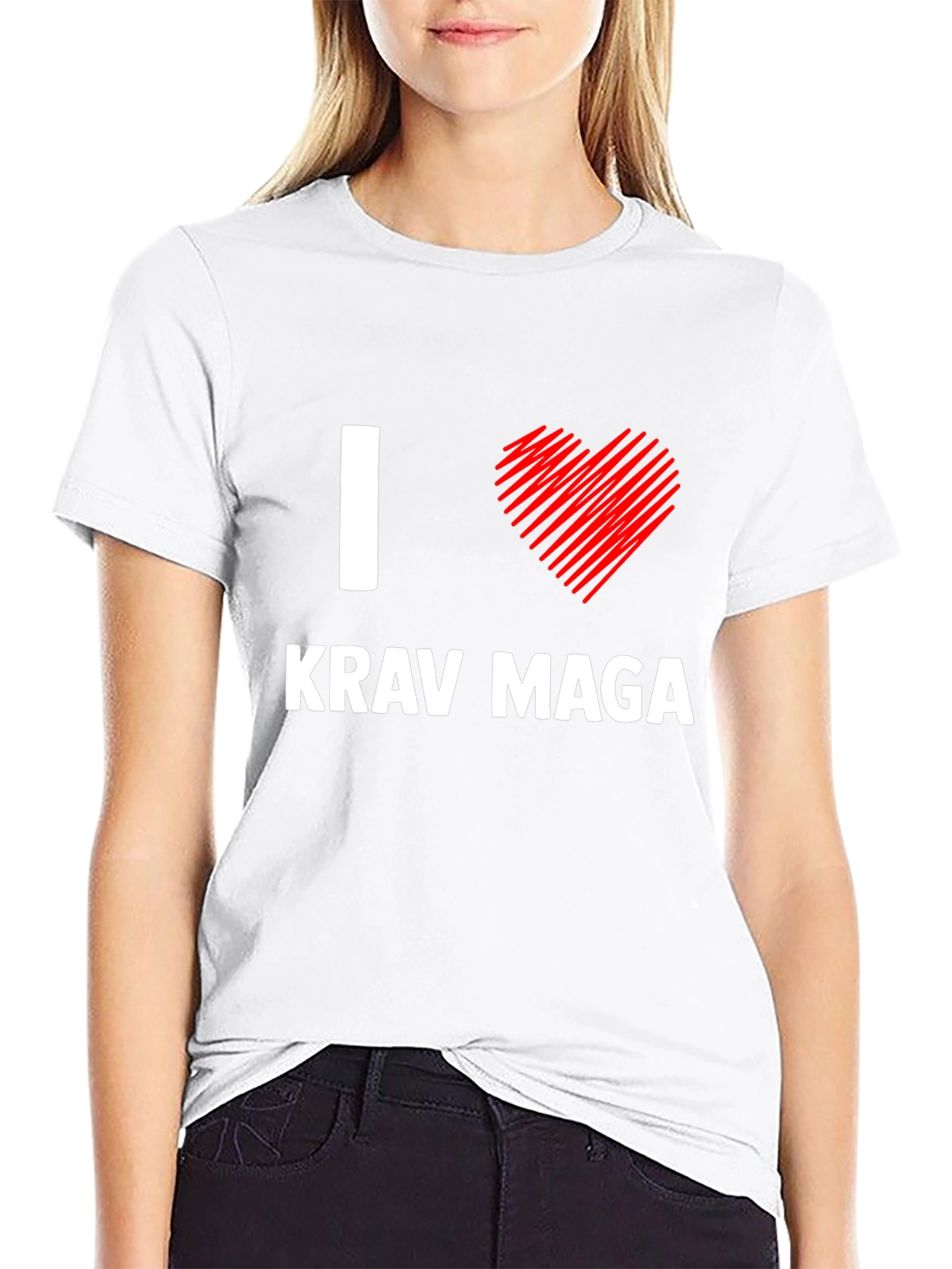 I Heart Krav Maga Black T-Shirt