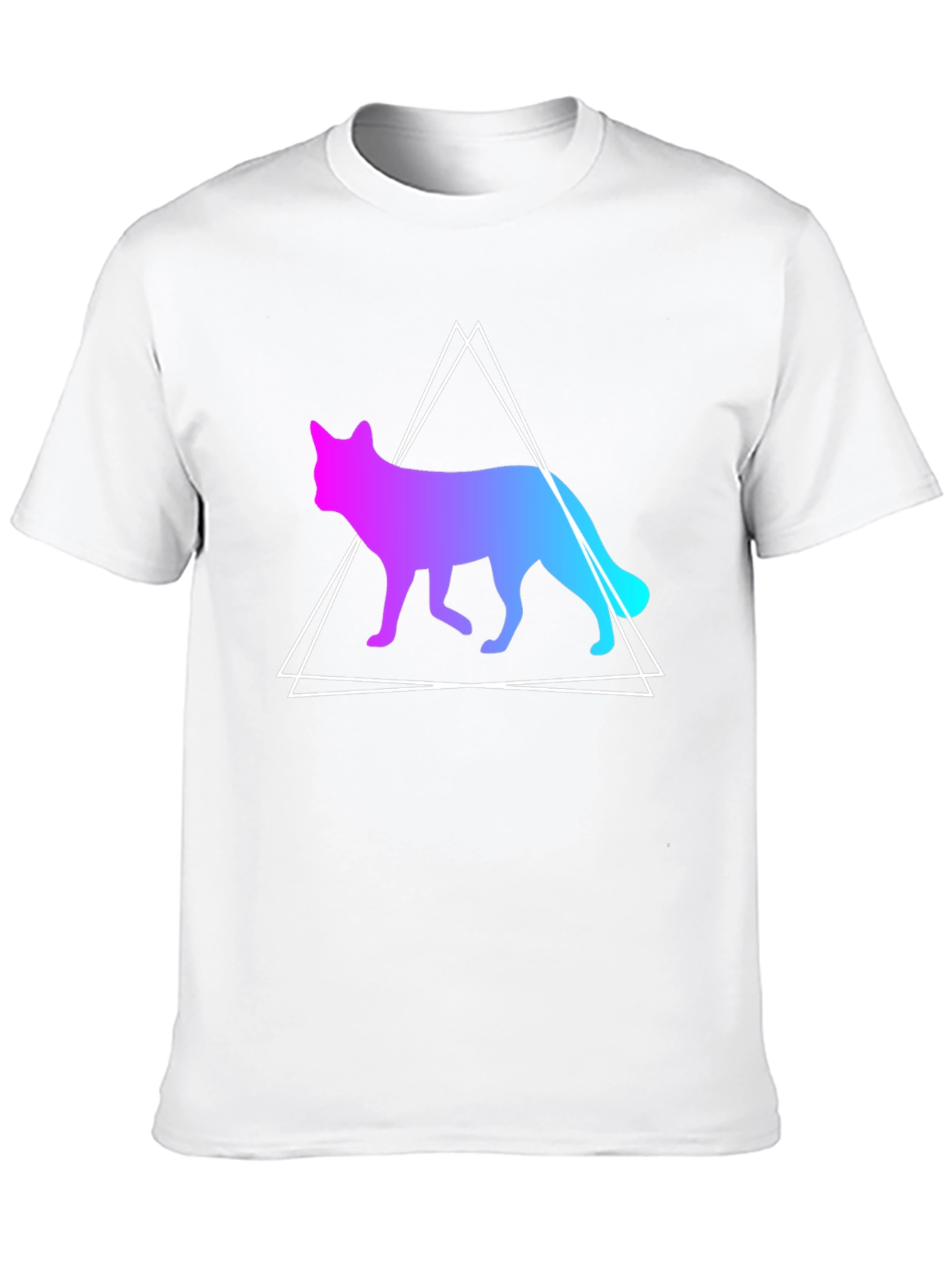 Gradient Fox Graphic Tee - Black T-Shirt