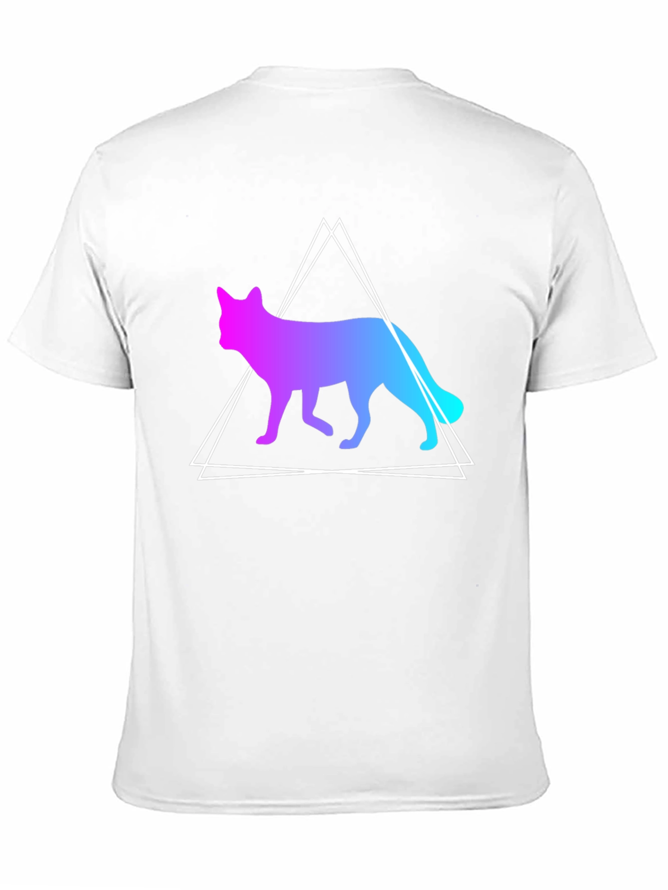 Gradient Fox Graphic Tee - Black T-Shirt