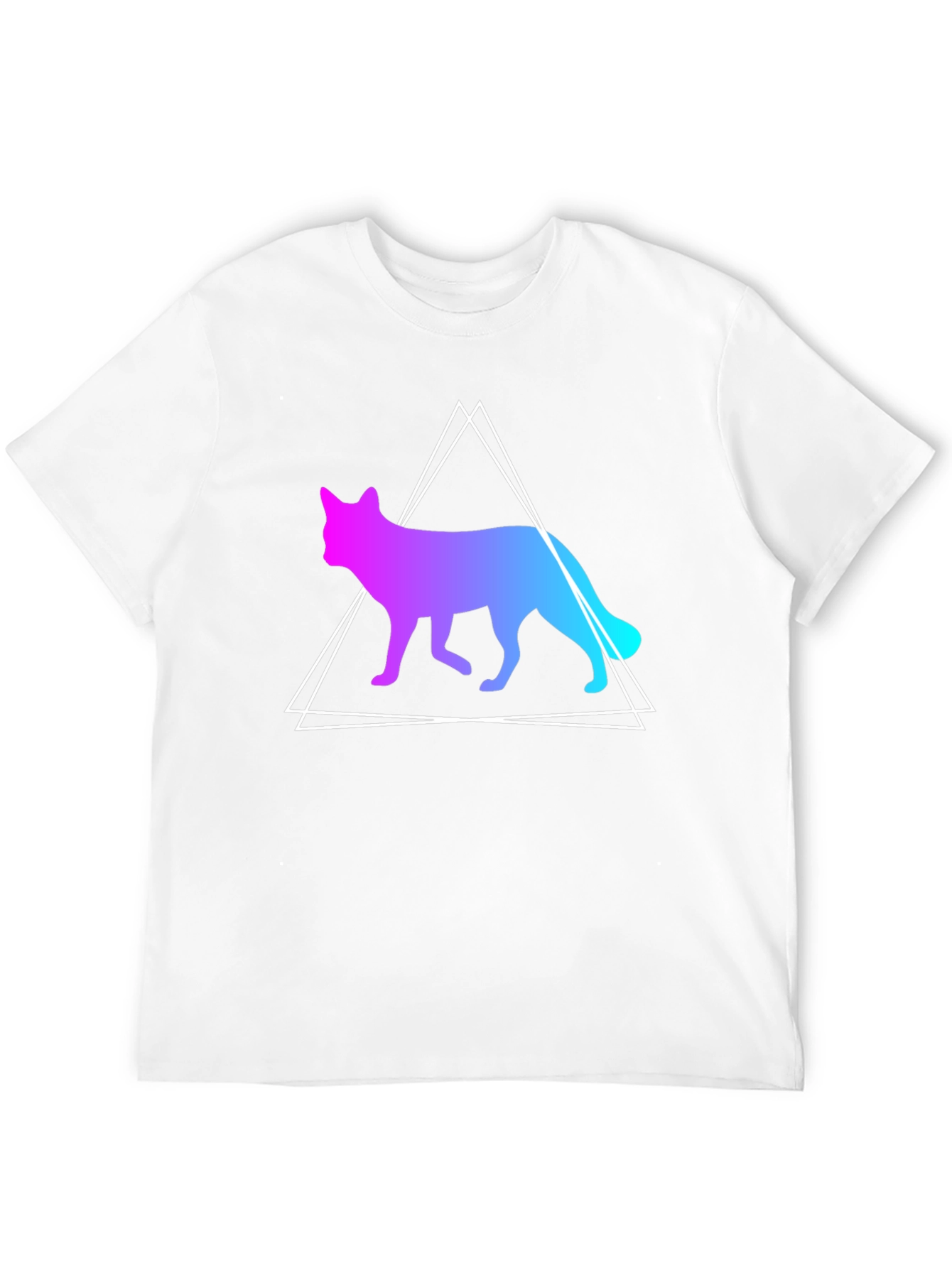 Gradient Fox Graphic Tee - Black T-Shirt