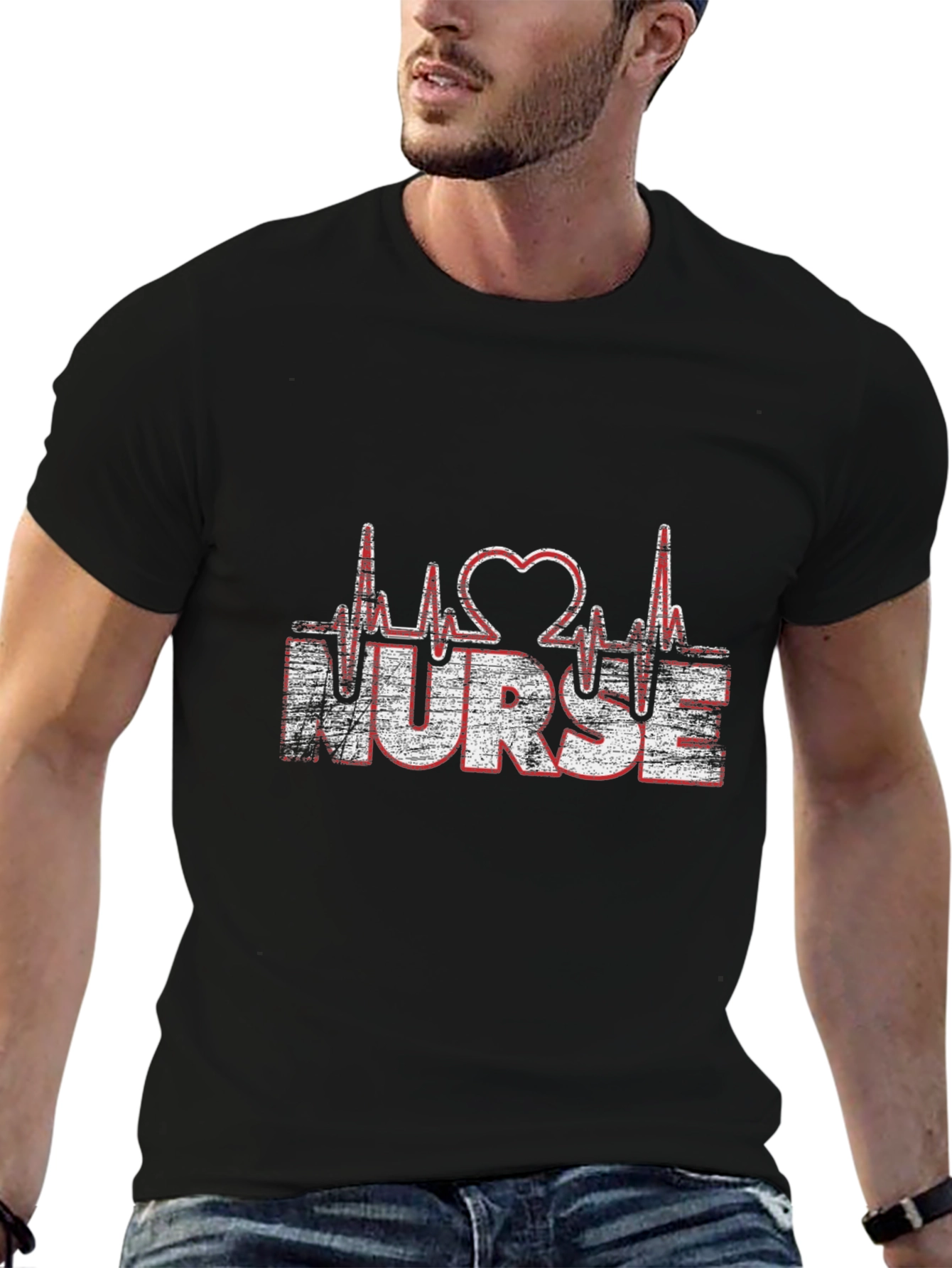 Nurse Heartbeat T-Shirt - Stylish Medical Professional Apparel