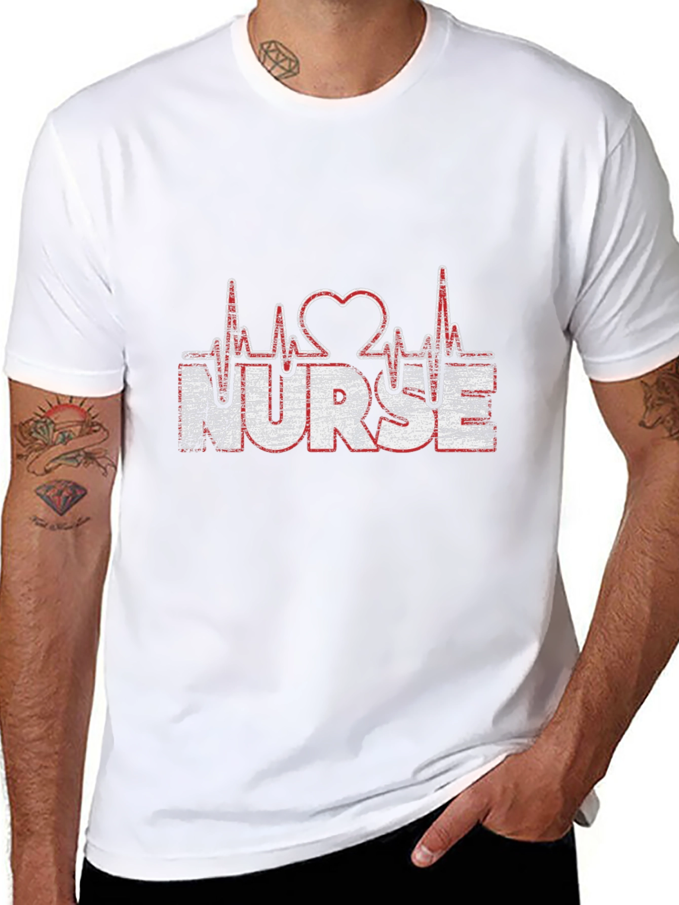 Nurse Heartbeat T-Shirt - Stylish Medical Professional Apparel