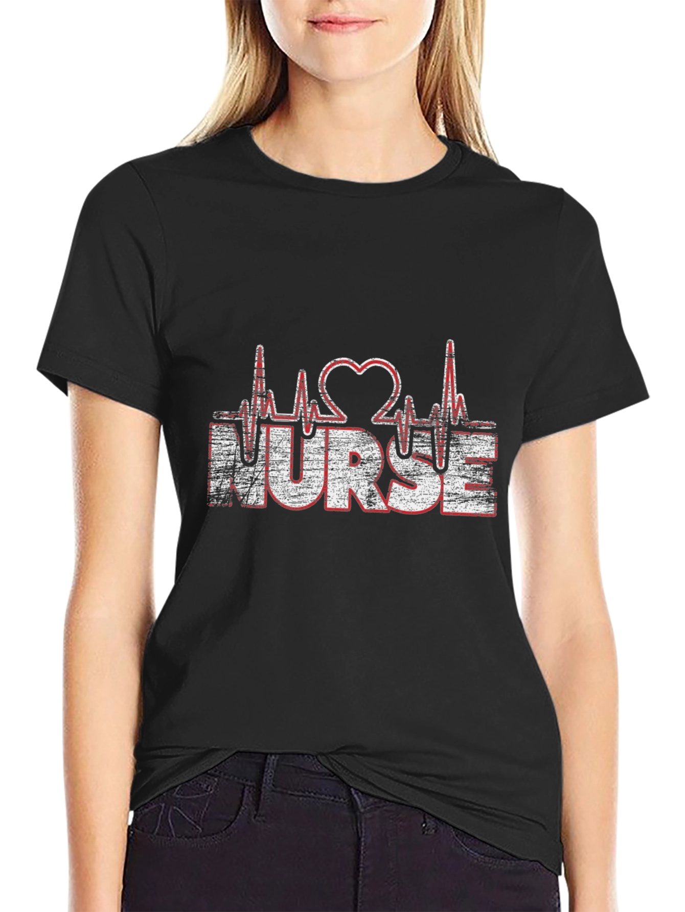 Nurse Heartbeat T-Shirt - Stylish Medical Professional Apparel