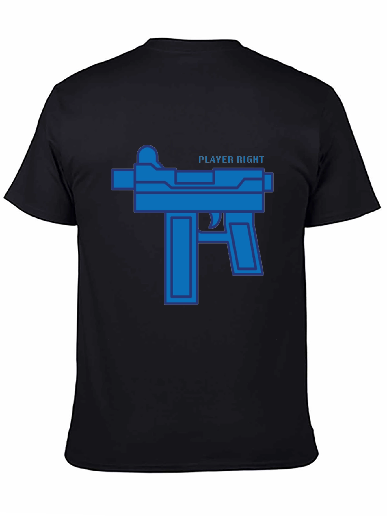 Player Right Graphic Tee - Black Cotton T-Shirt