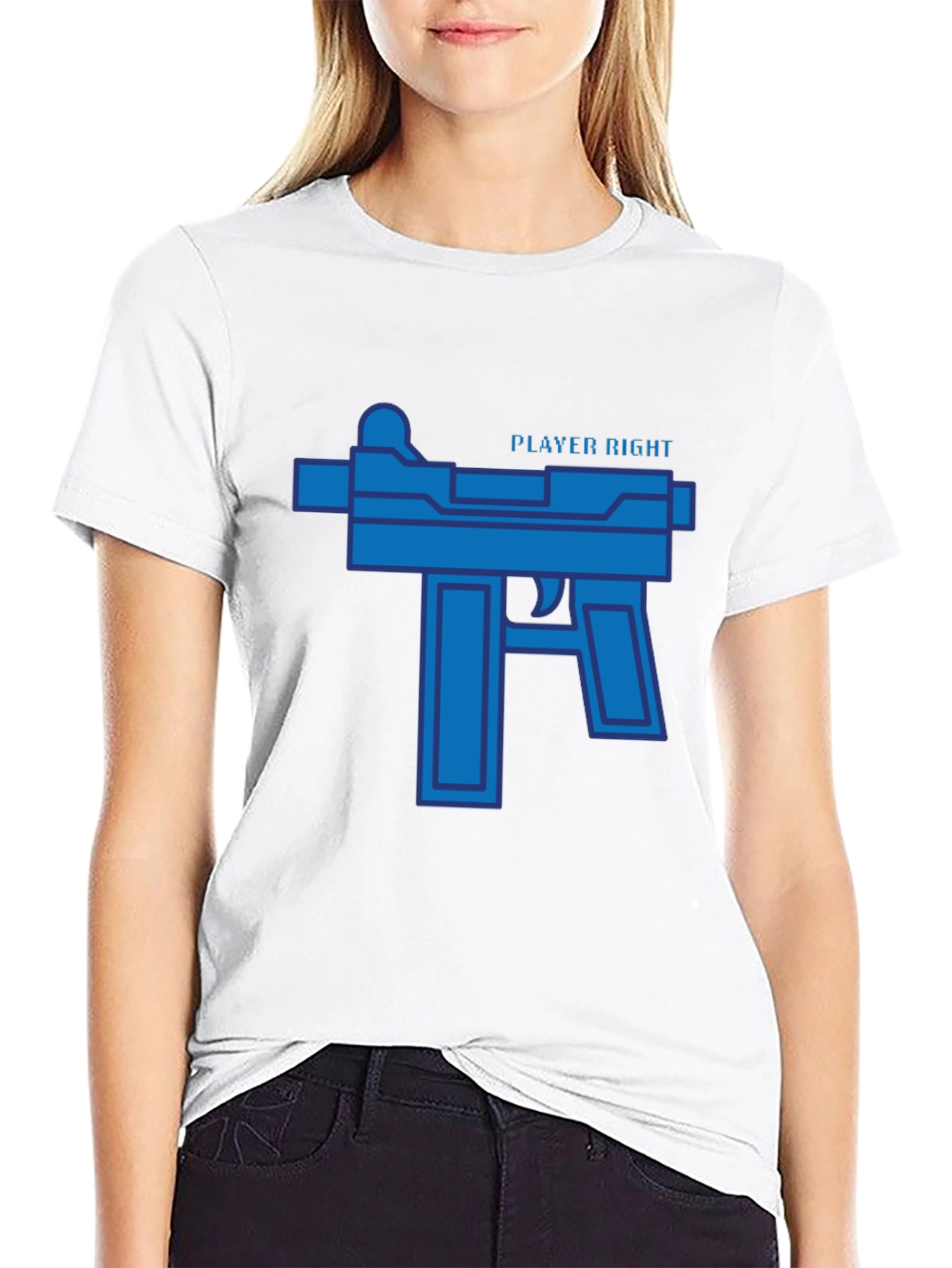 Player Right Graphic Tee - Black Cotton T-Shirt