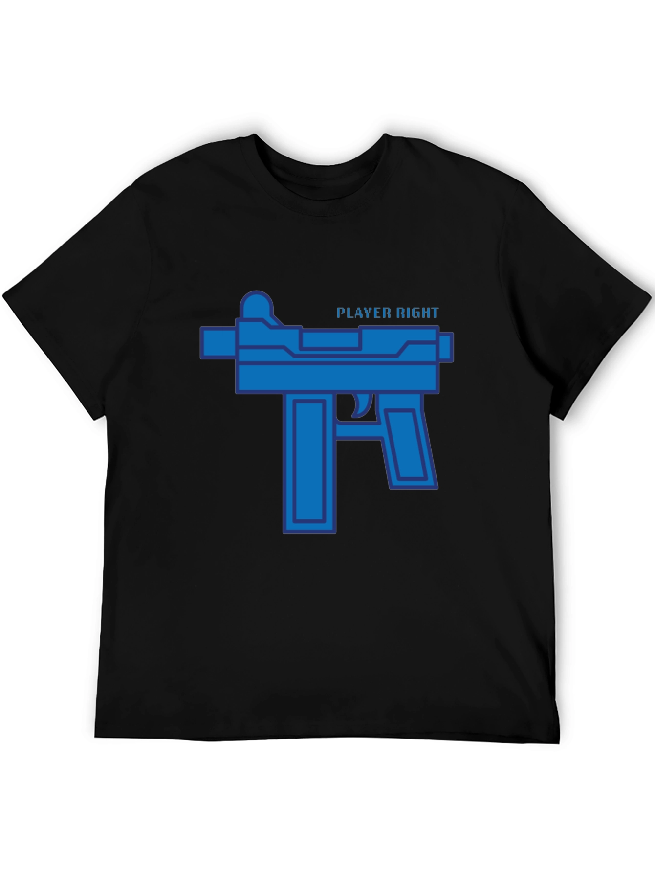 Player Right Graphic Tee - Black Cotton T-Shirt