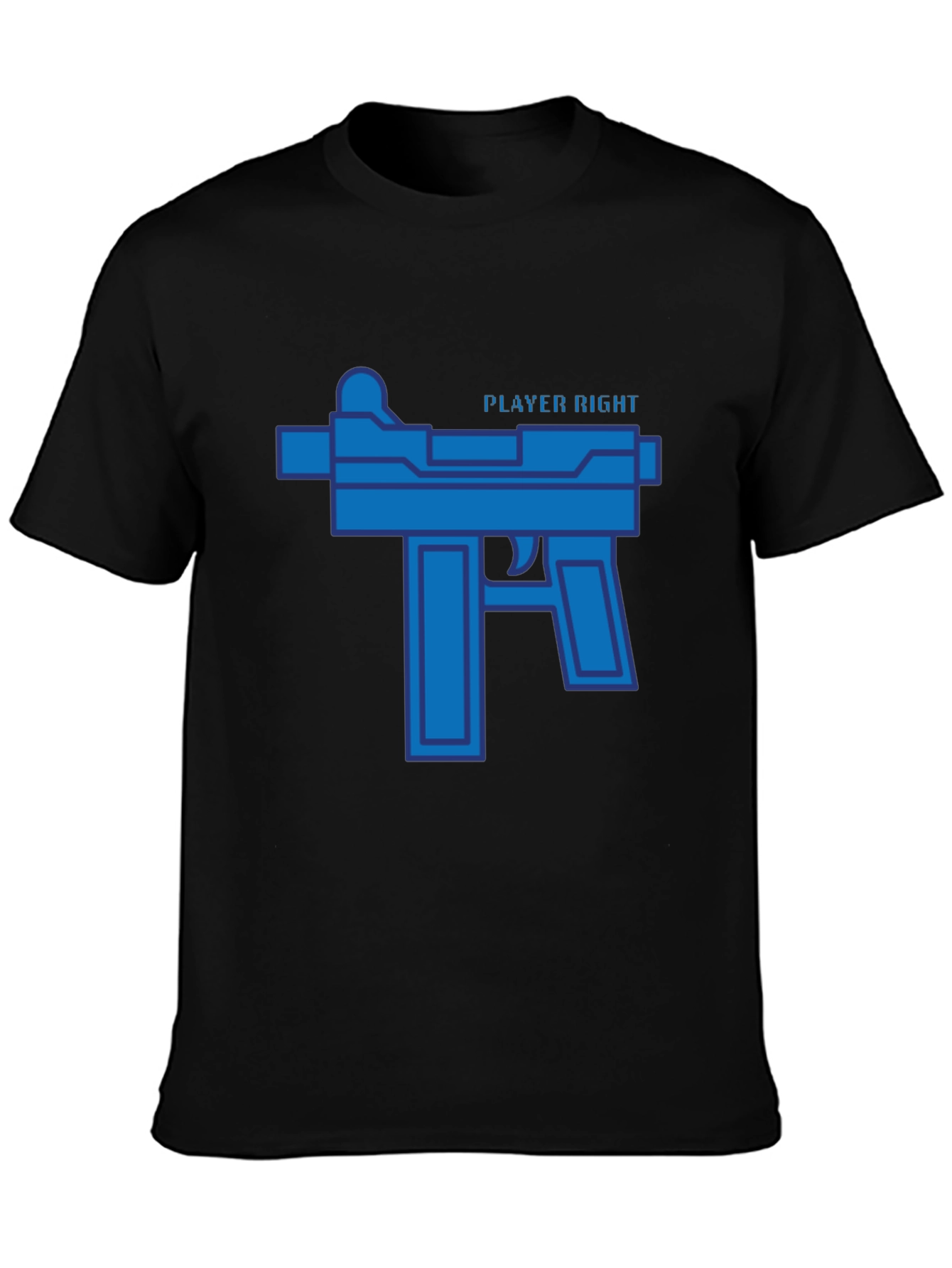 Player Right Graphic Tee - Black Cotton T-Shirt