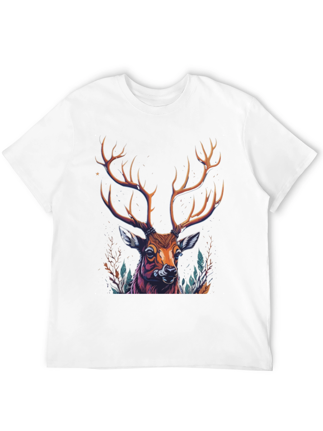 Majestic Deer Graphic Tee - Mens Black T-Shirt