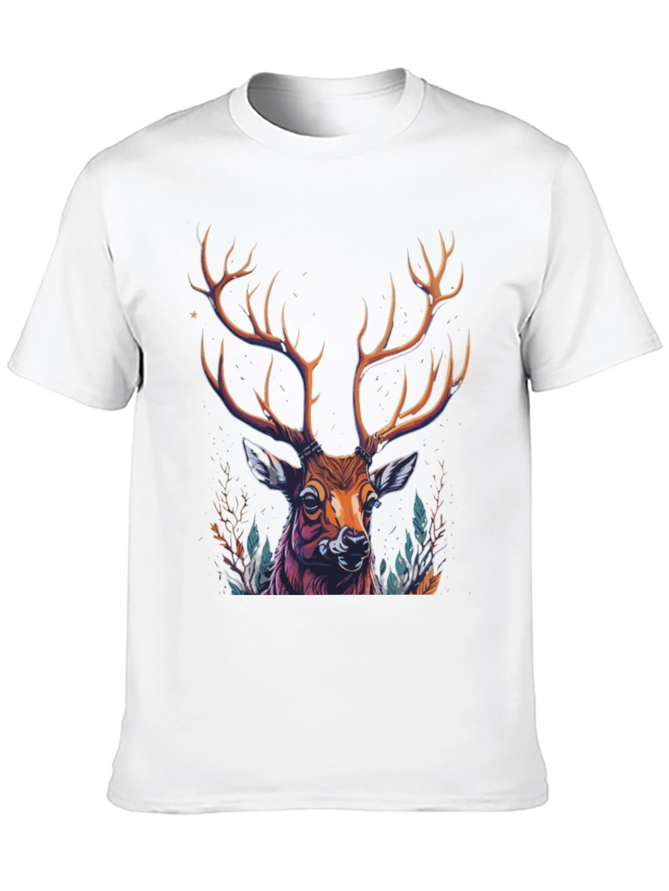 Majestic Deer Graphic Tee - Mens Black T-Shirt