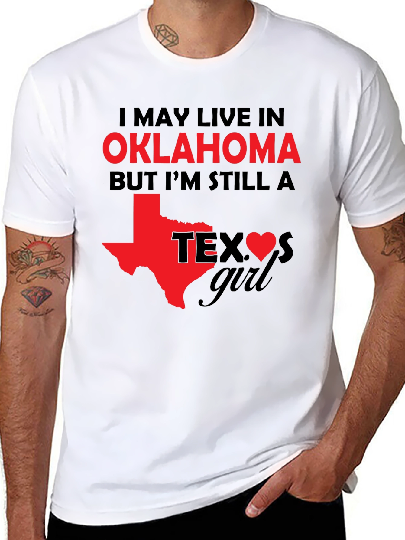 Oklahoma Girl Texas Heart T-Shirt