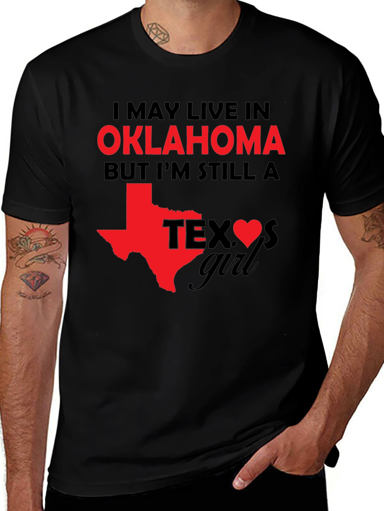 Oklahoma Girl Texas Heart T-Shirt
