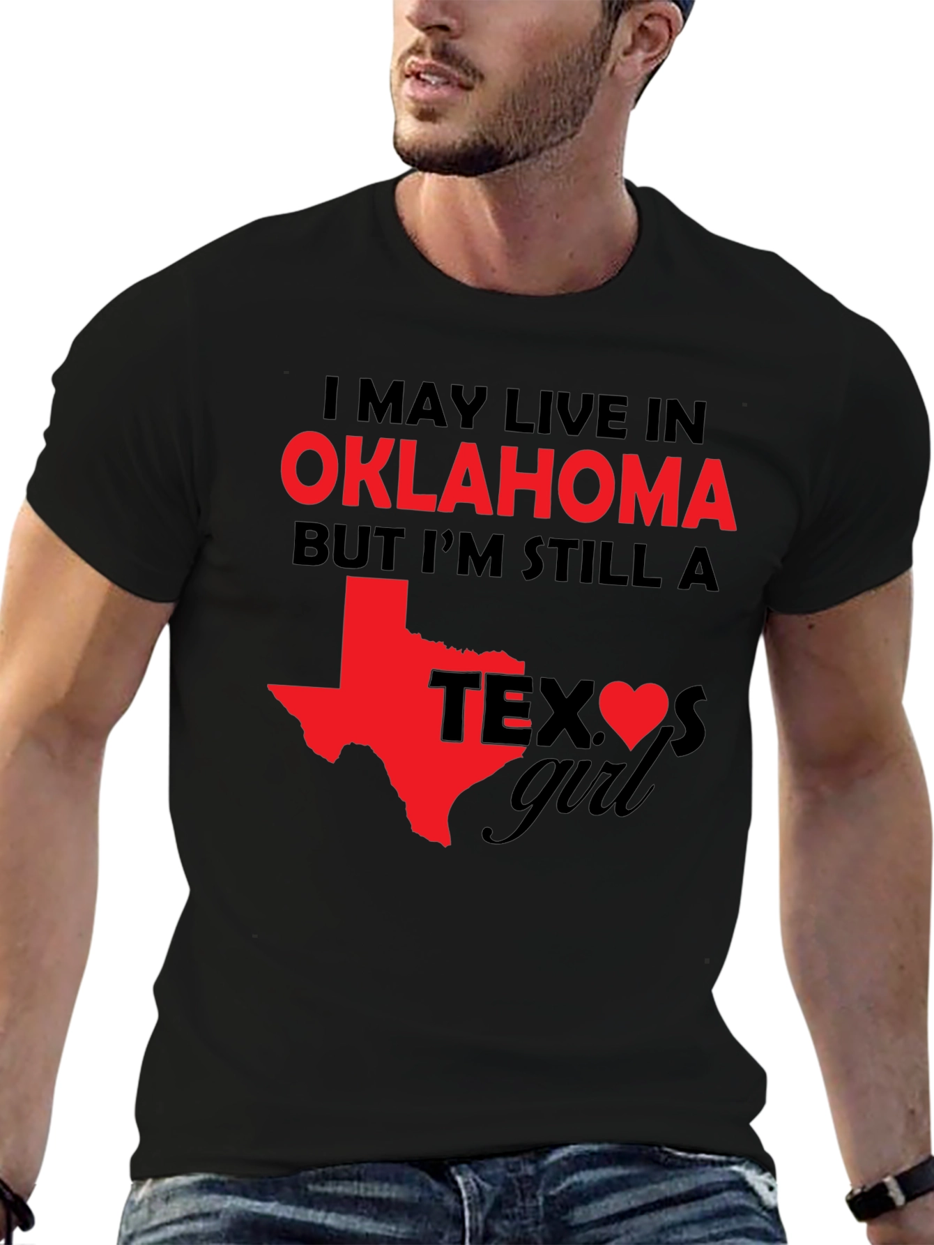 Oklahoma Girl Texas Heart T-Shirt