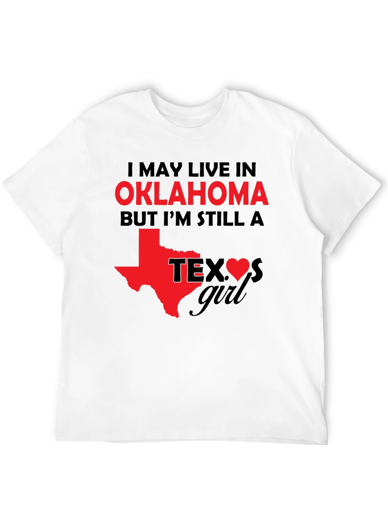 Oklahoma Girl Texas Heart T-Shirt