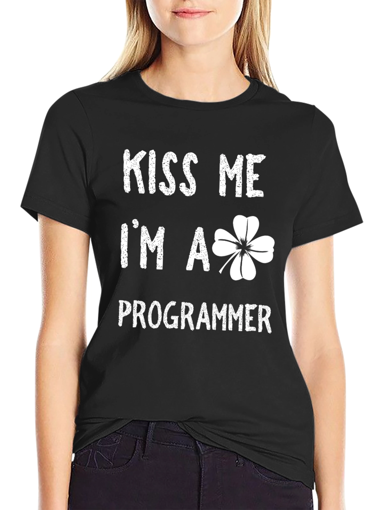 Kiss Me Im A Programmer T-Shirt St. Patricks Day