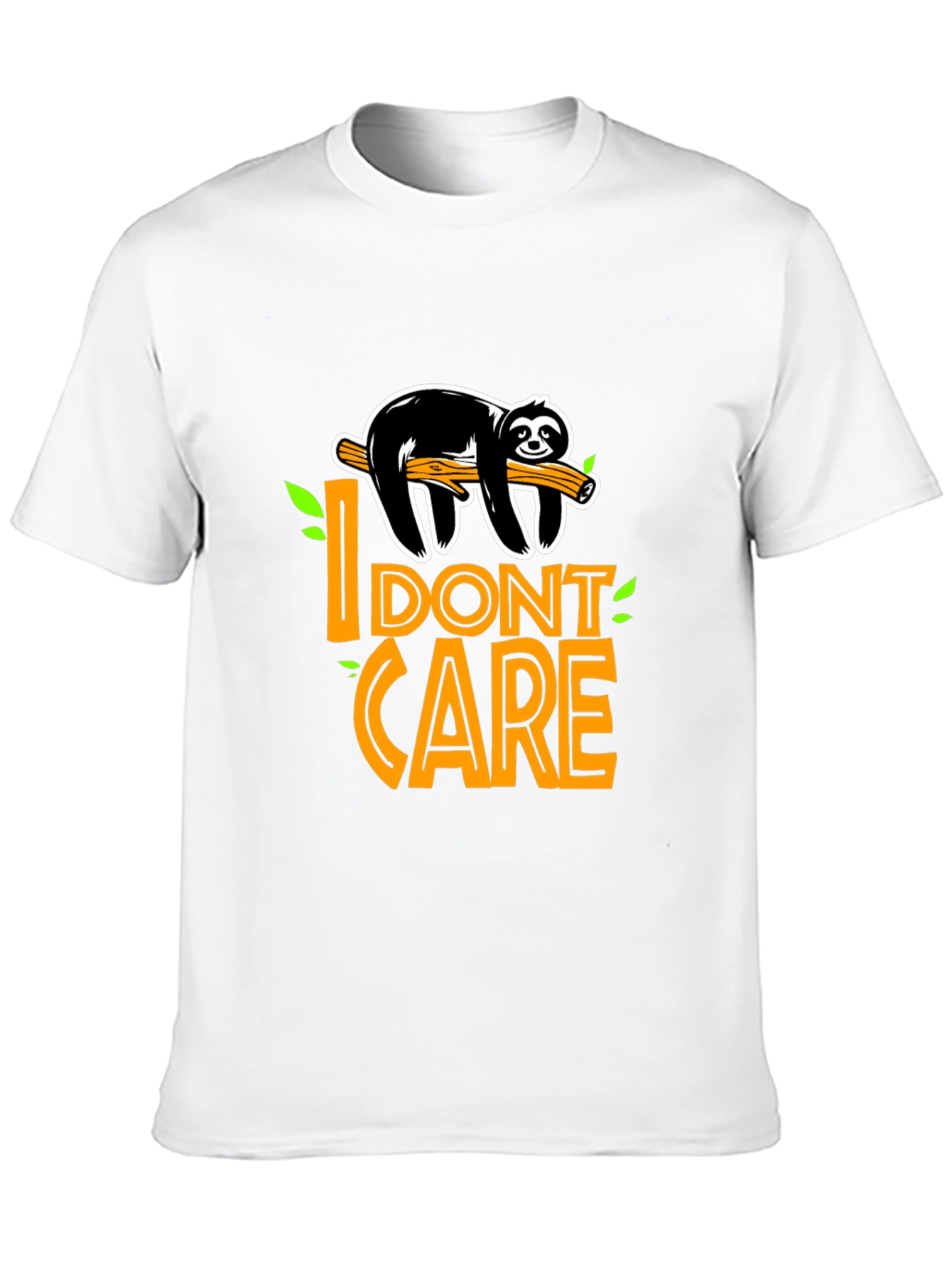 I Dont Care Sloth Graphic T-Shirt