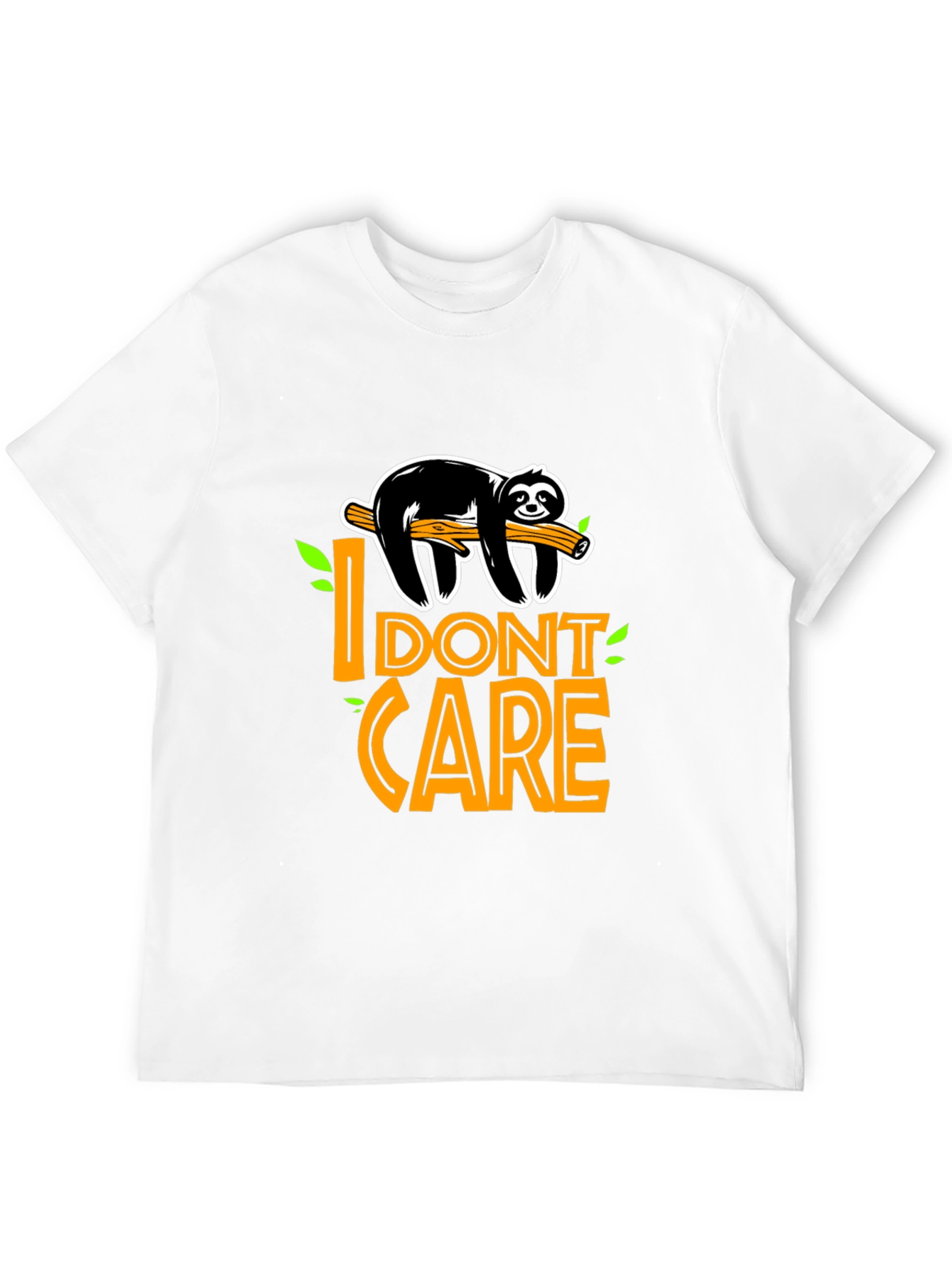 I Dont Care Sloth Graphic T-Shirt