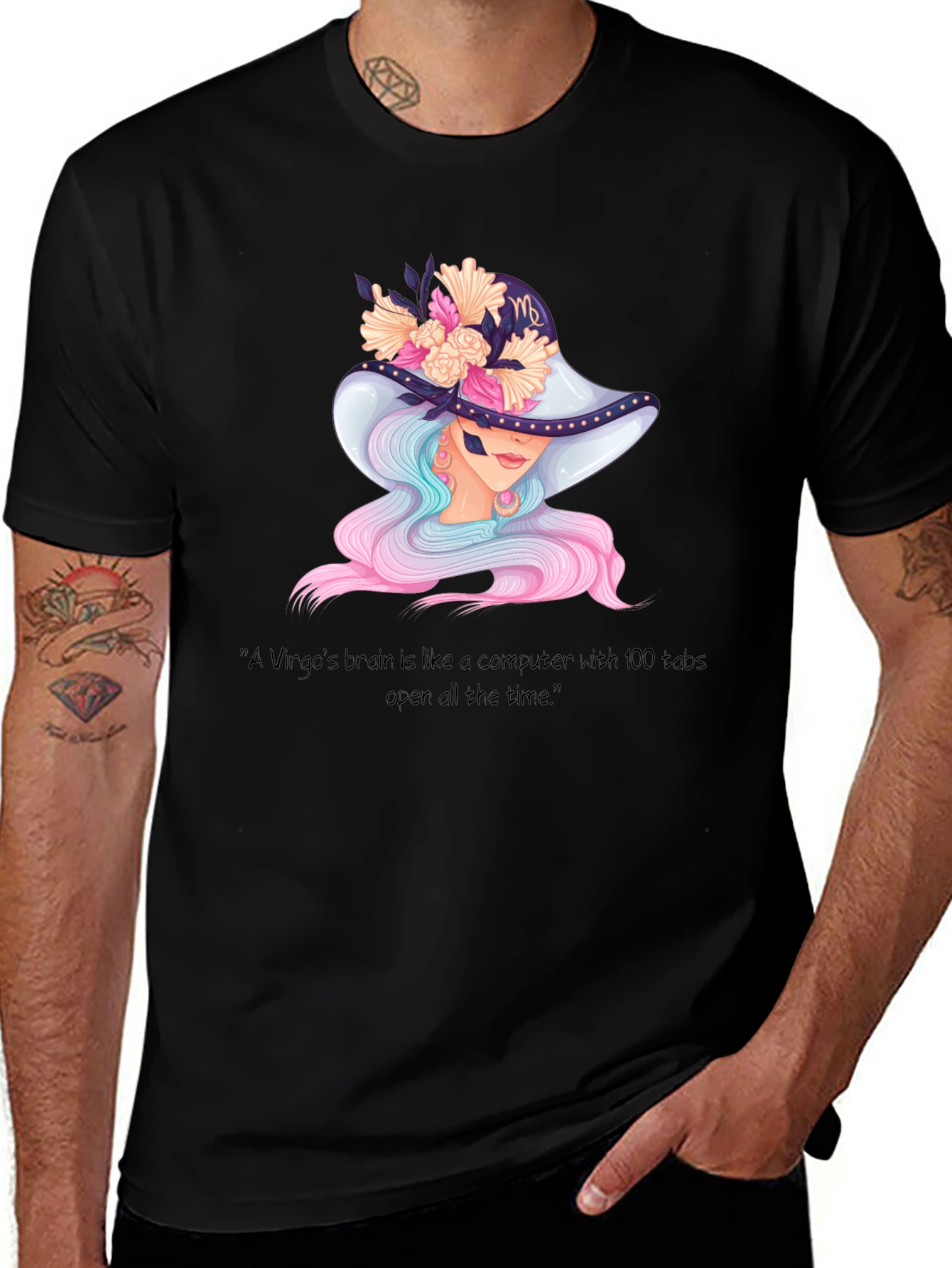 Virgo Brain T-Shirt - Zodiac Sign Apparel