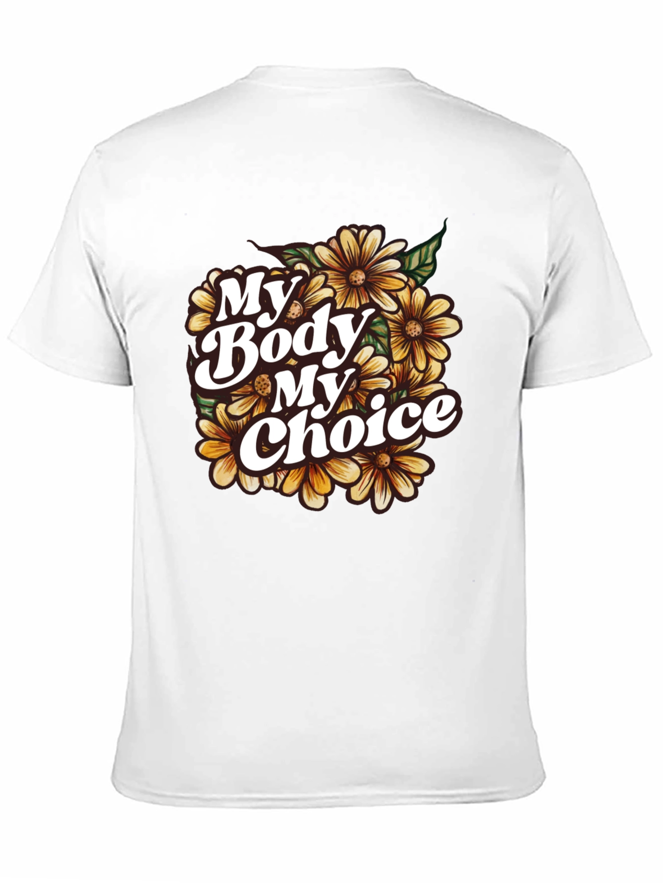 My Body My Choice Floral T-Shirt - Black