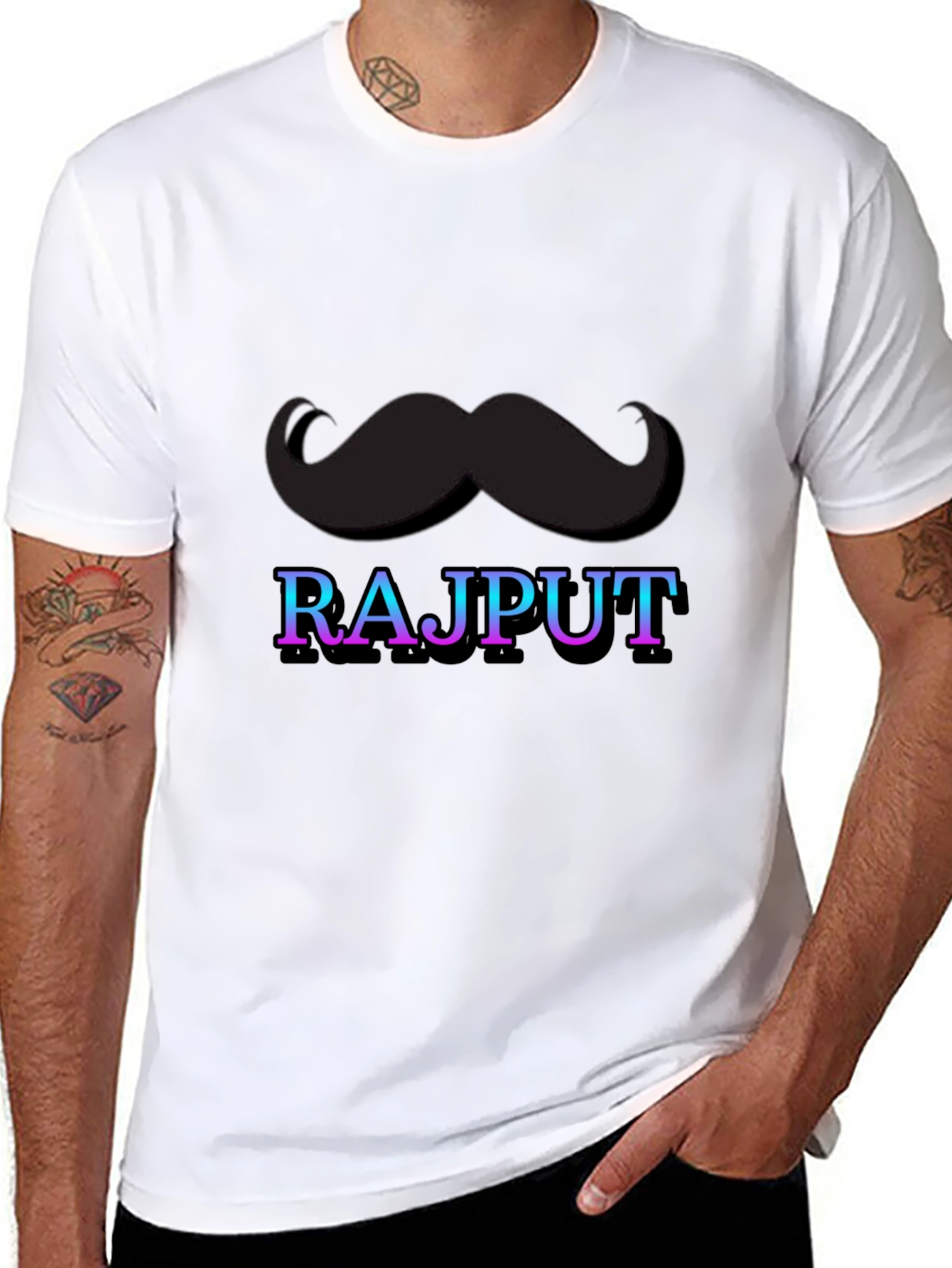 Rajput Mustache Graphic T-Shirt