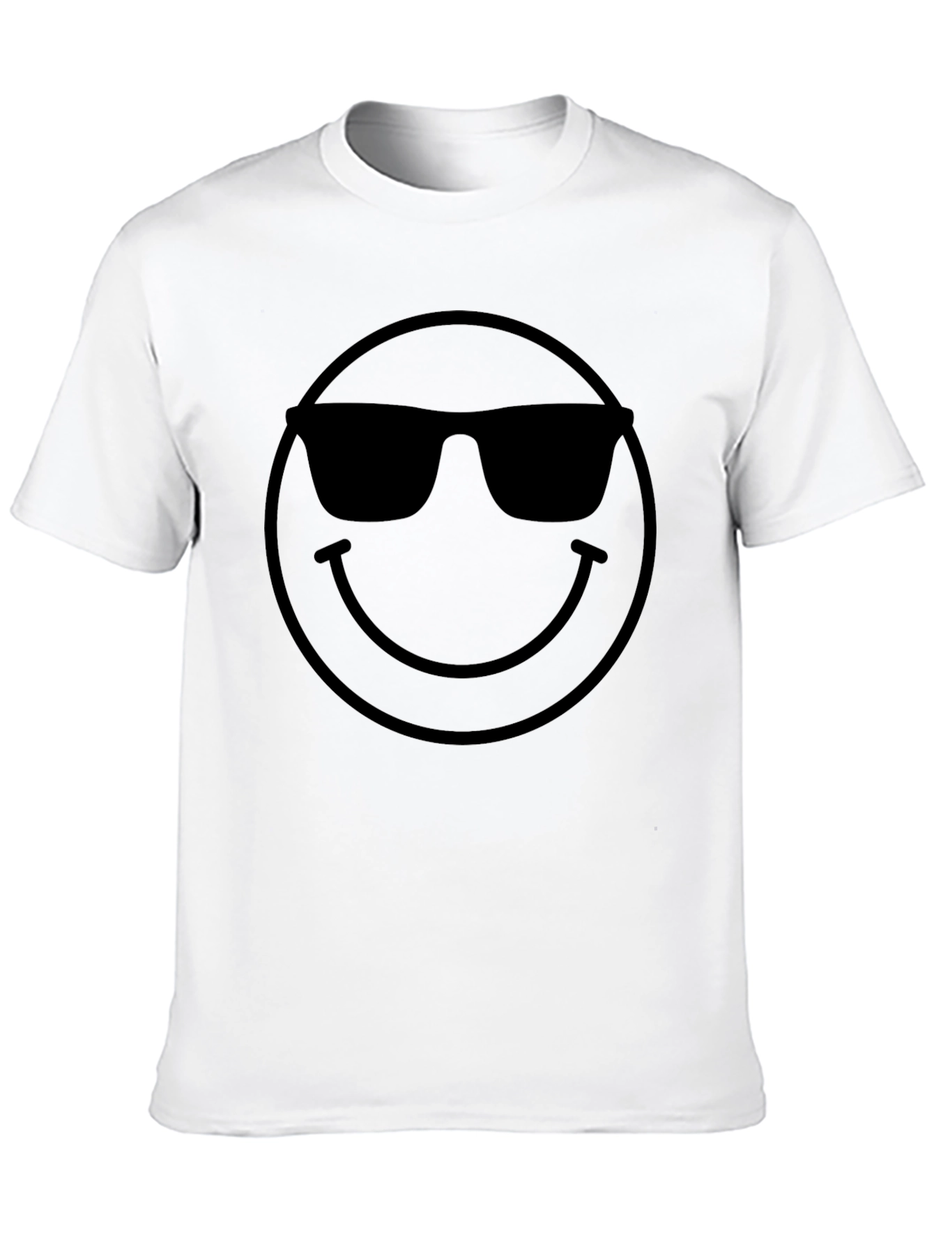 Cool Smiley Face Black T-Shirt