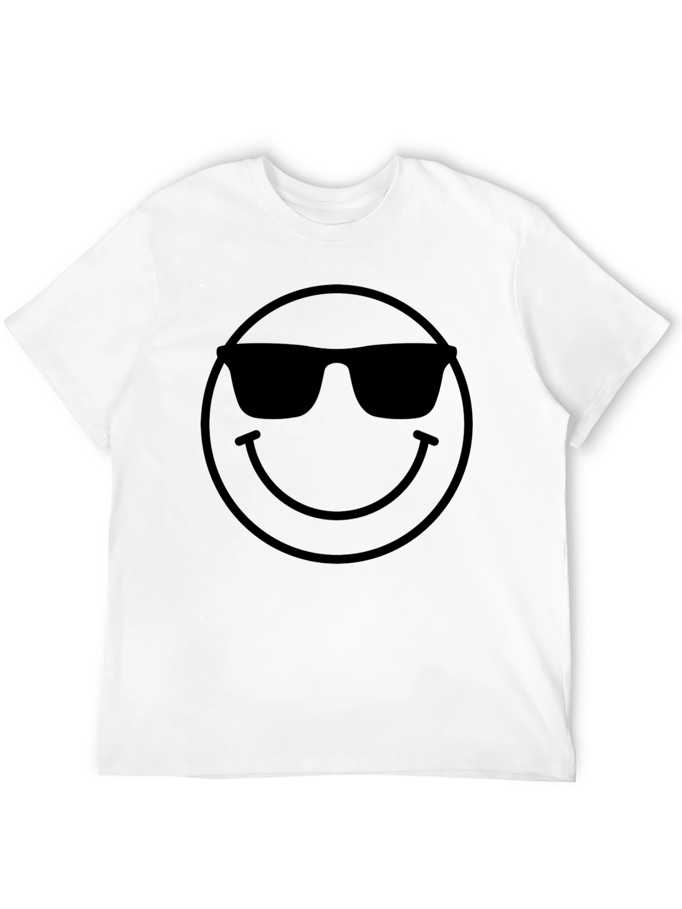 Cool Smiley Face Black T-Shirt