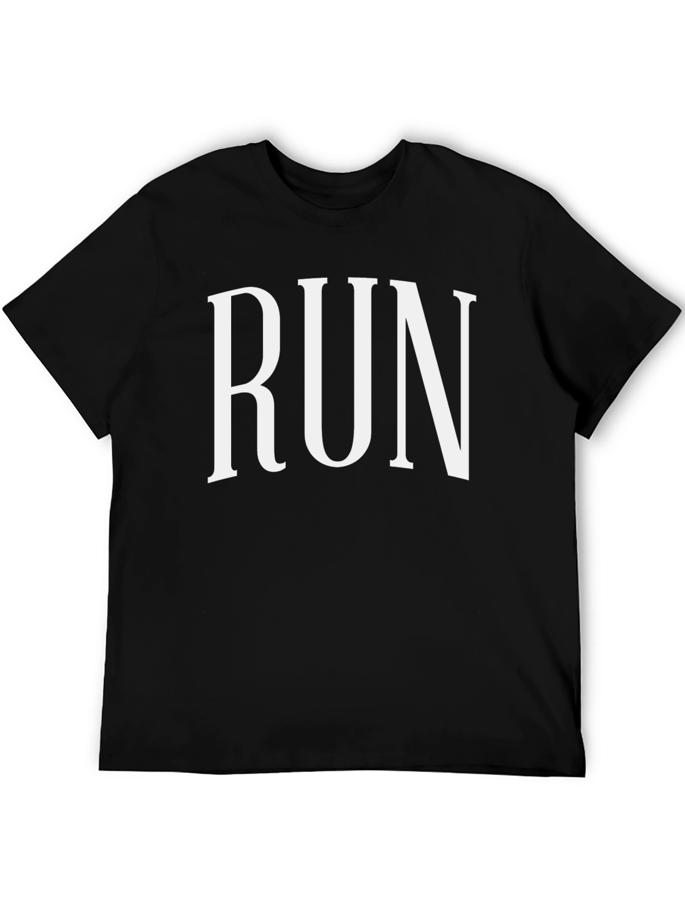 RUN Graphic Tee - Black Cotton Casual Shirt