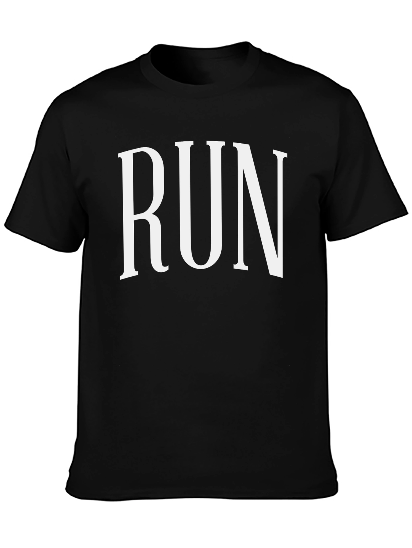 RUN Graphic Tee - Black Cotton Casual Shirt