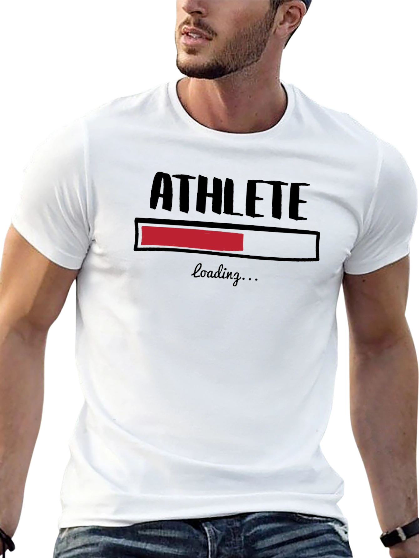 Athlete Loading Graphic T-Shirt - Black