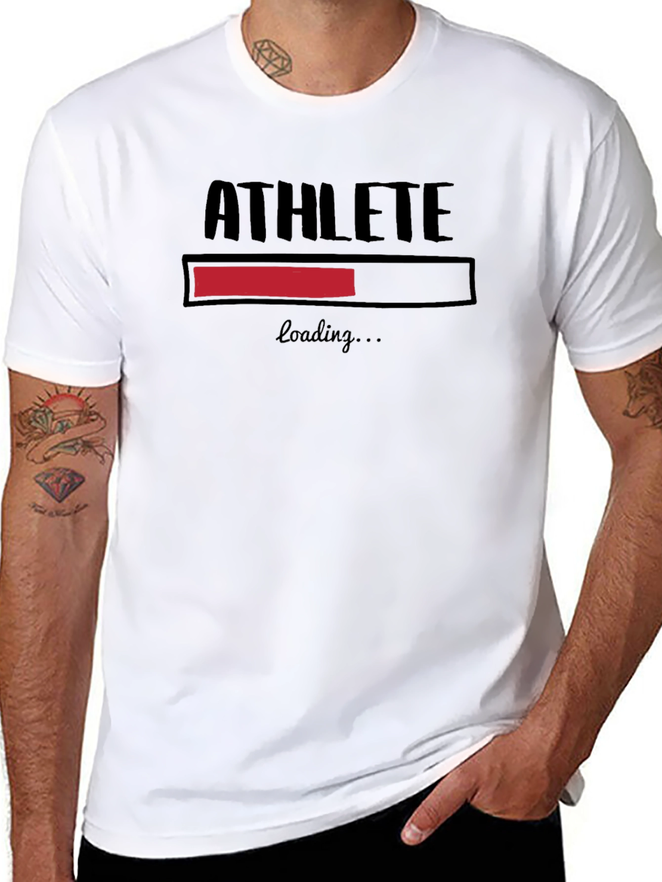 Athlete Loading Graphic T-Shirt - Black