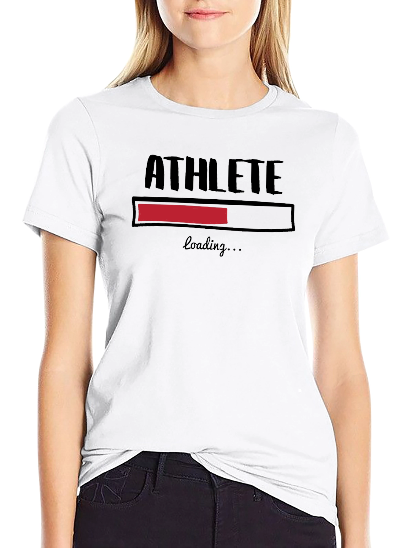 Athlete Loading Graphic T-Shirt - Black
