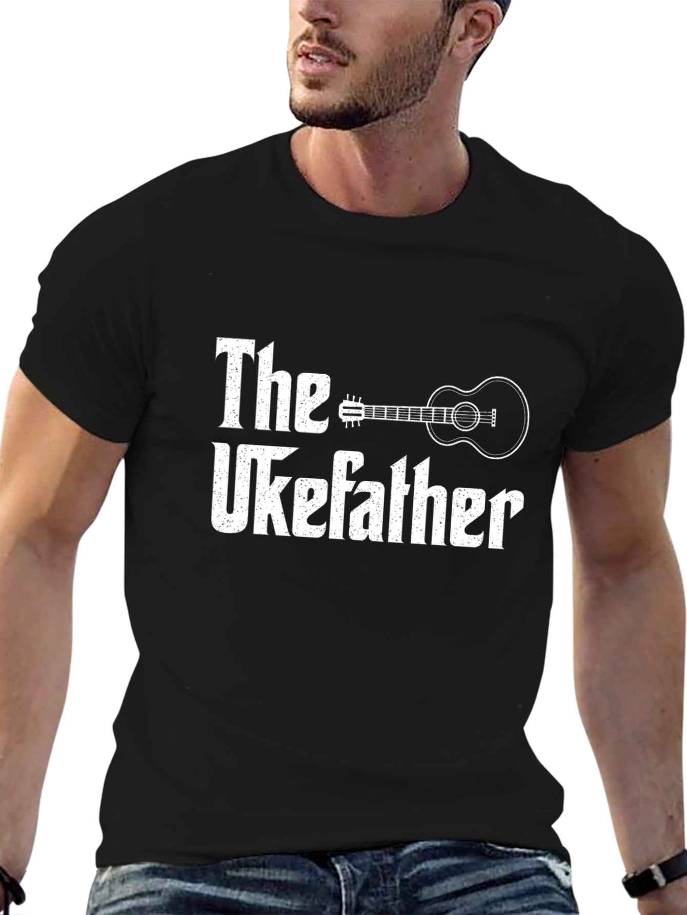The Ukefather T-Shirt - Music Lover Dad Gift