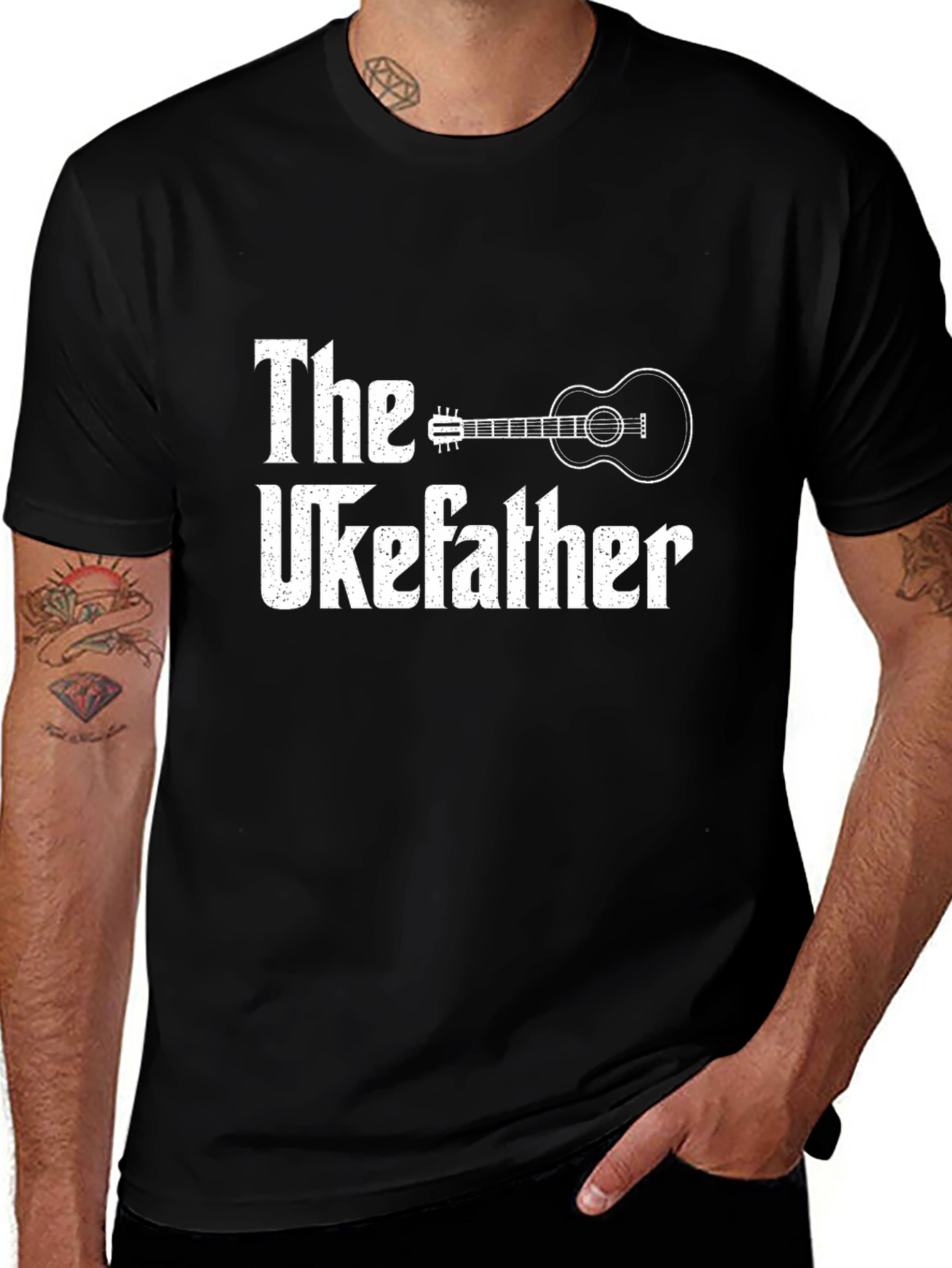 The Ukefather T-Shirt - Music Lover Dad Gift