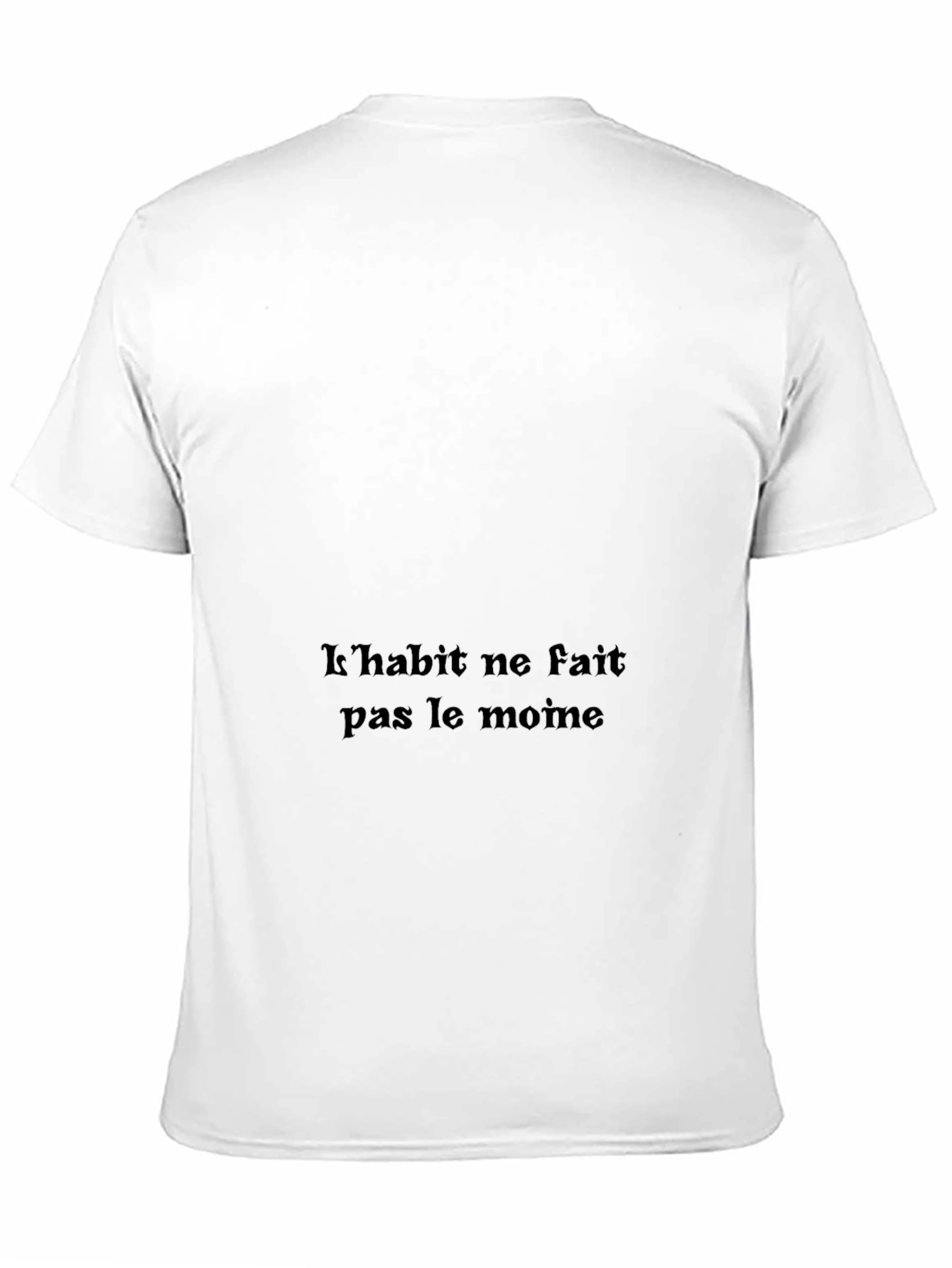 Stylish Black T-Shirt with French Proverb