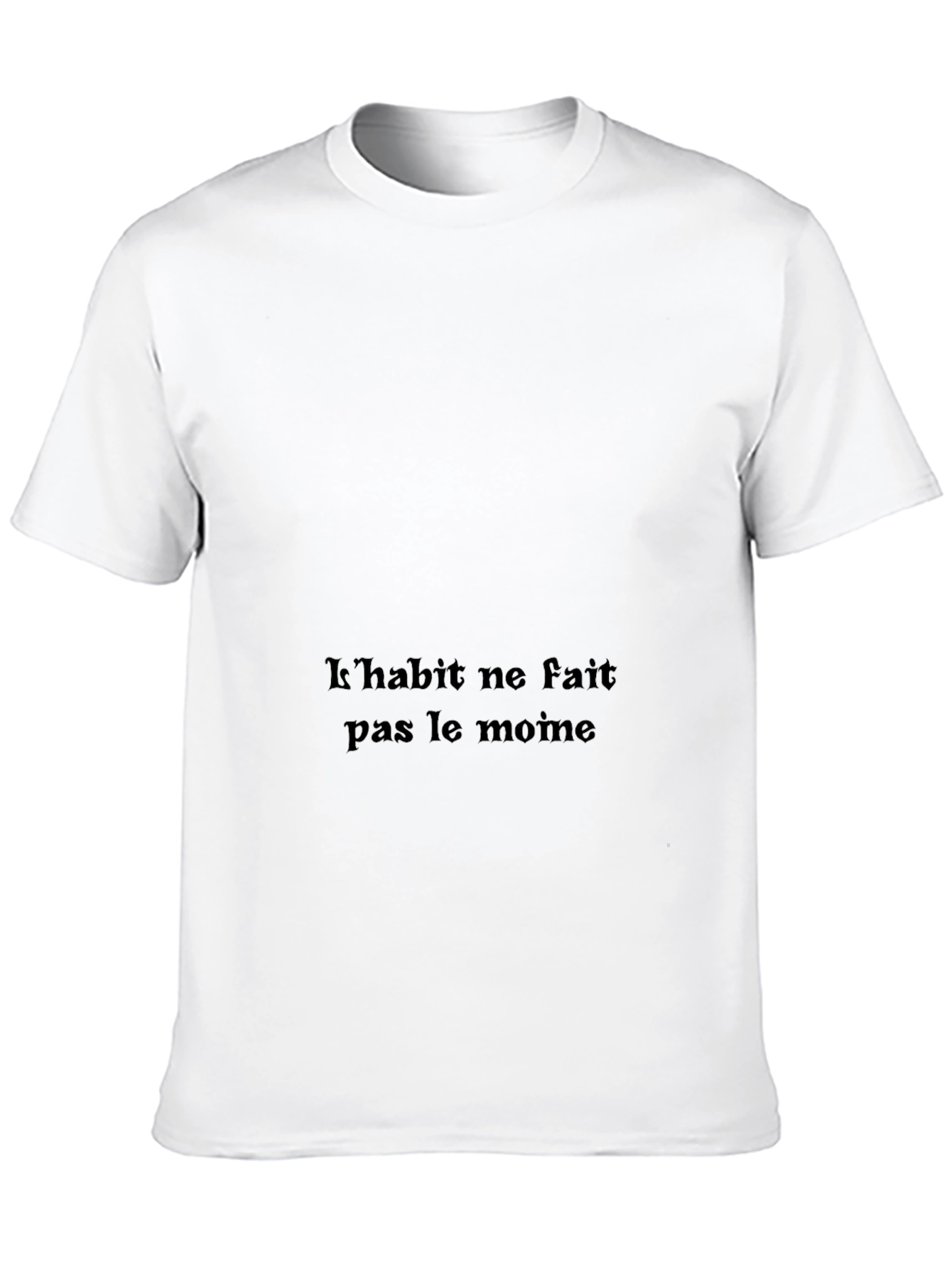 Stylish Black T-Shirt with French Proverb