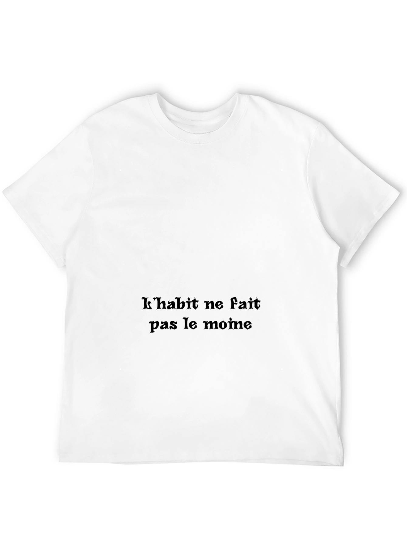 Stylish Black T-Shirt with French Proverb