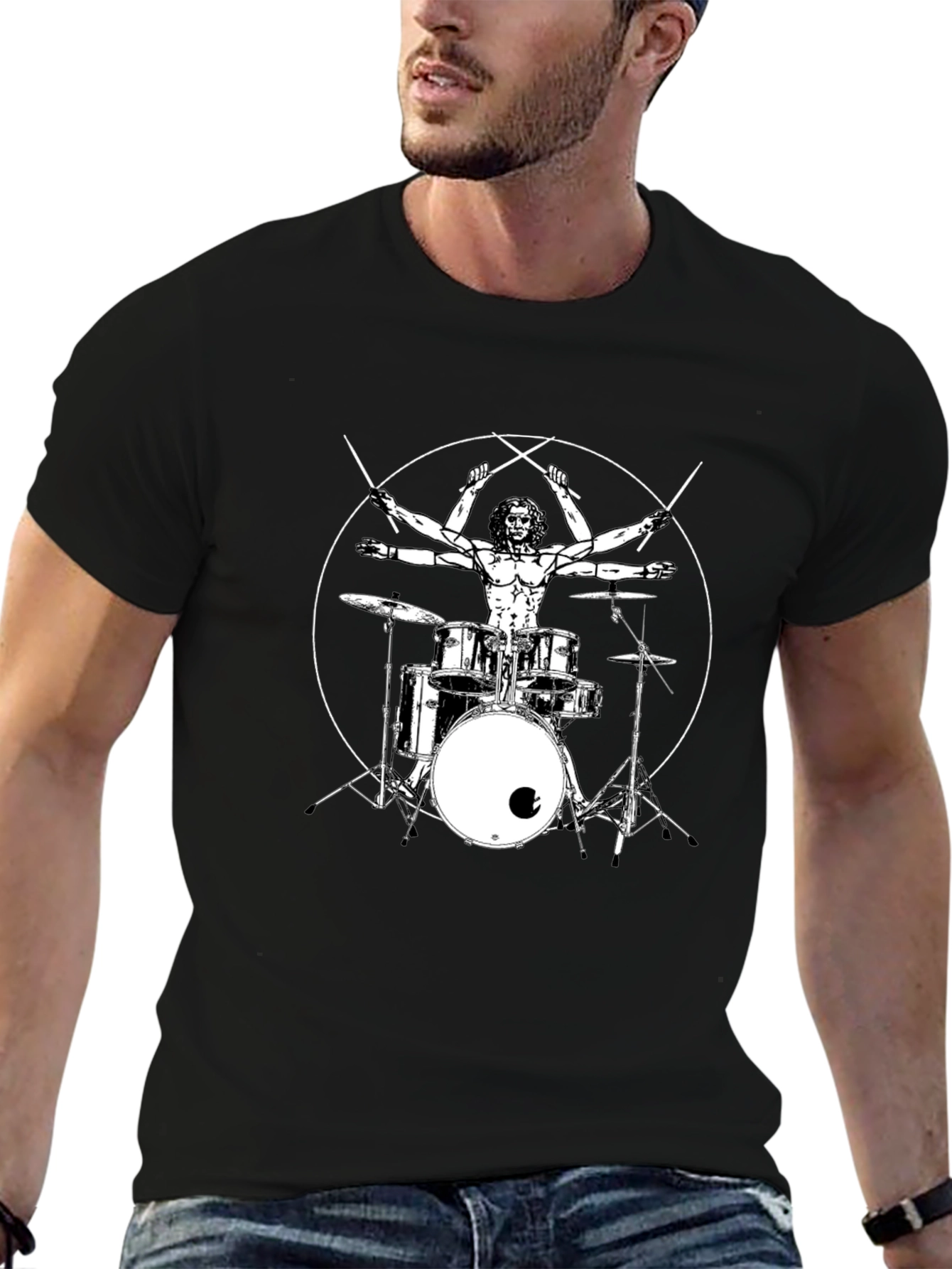Drummer Anatomy Black T-Shirt