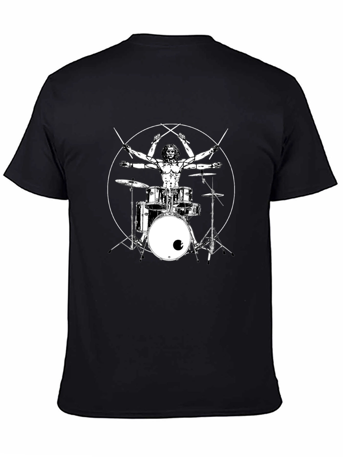 Drummer Anatomy Black T-Shirt