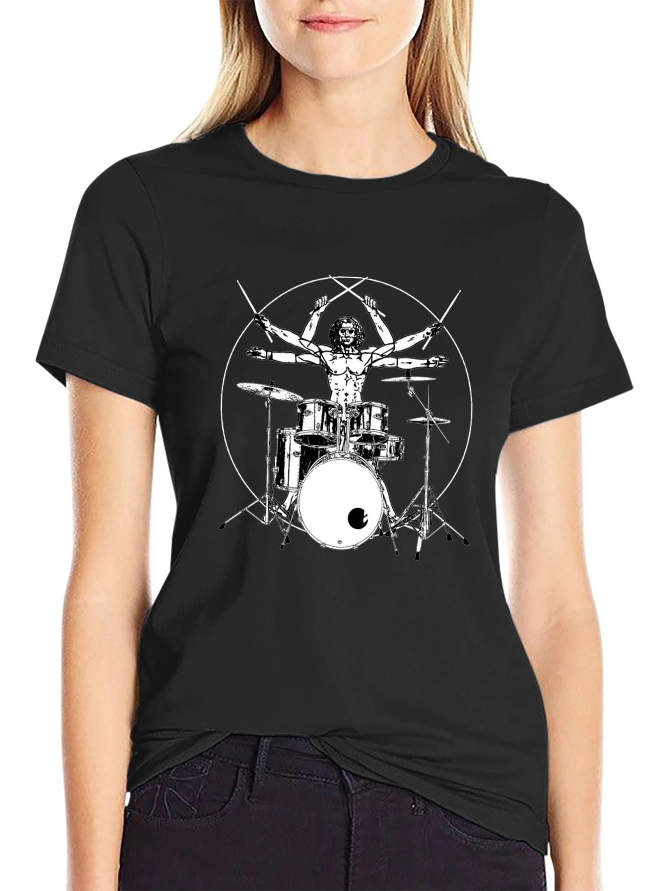 Drummer Anatomy Black T-Shirt