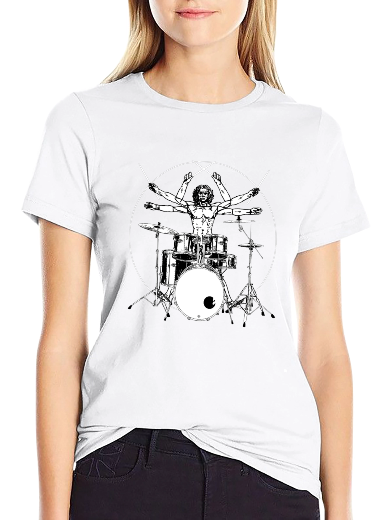 Drummer Anatomy Black T-Shirt