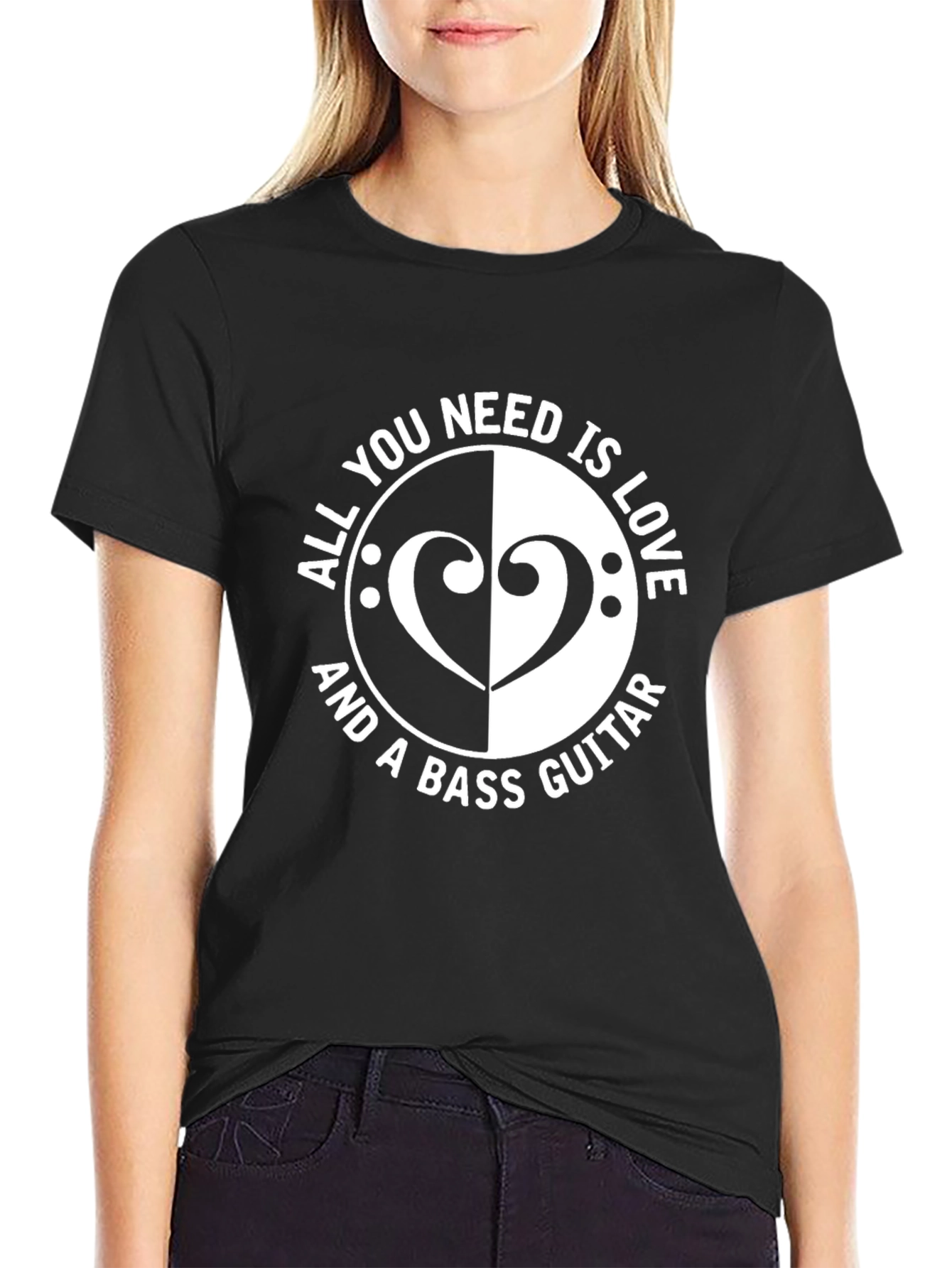 All You Need Is Love & Bass Guitar T-Shirt