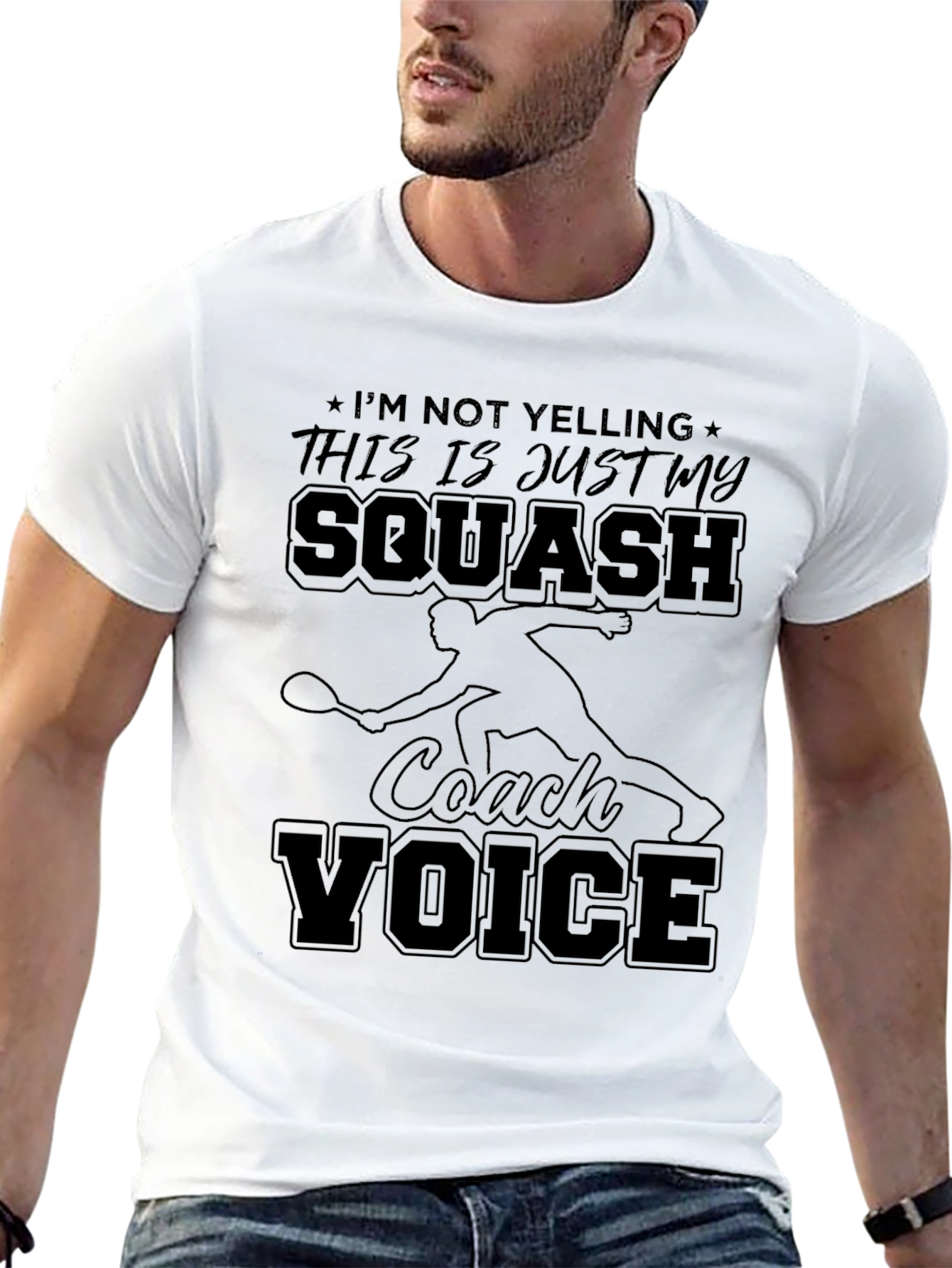 Squash Coach Voice T-Shirt - Funny Squash Tee
