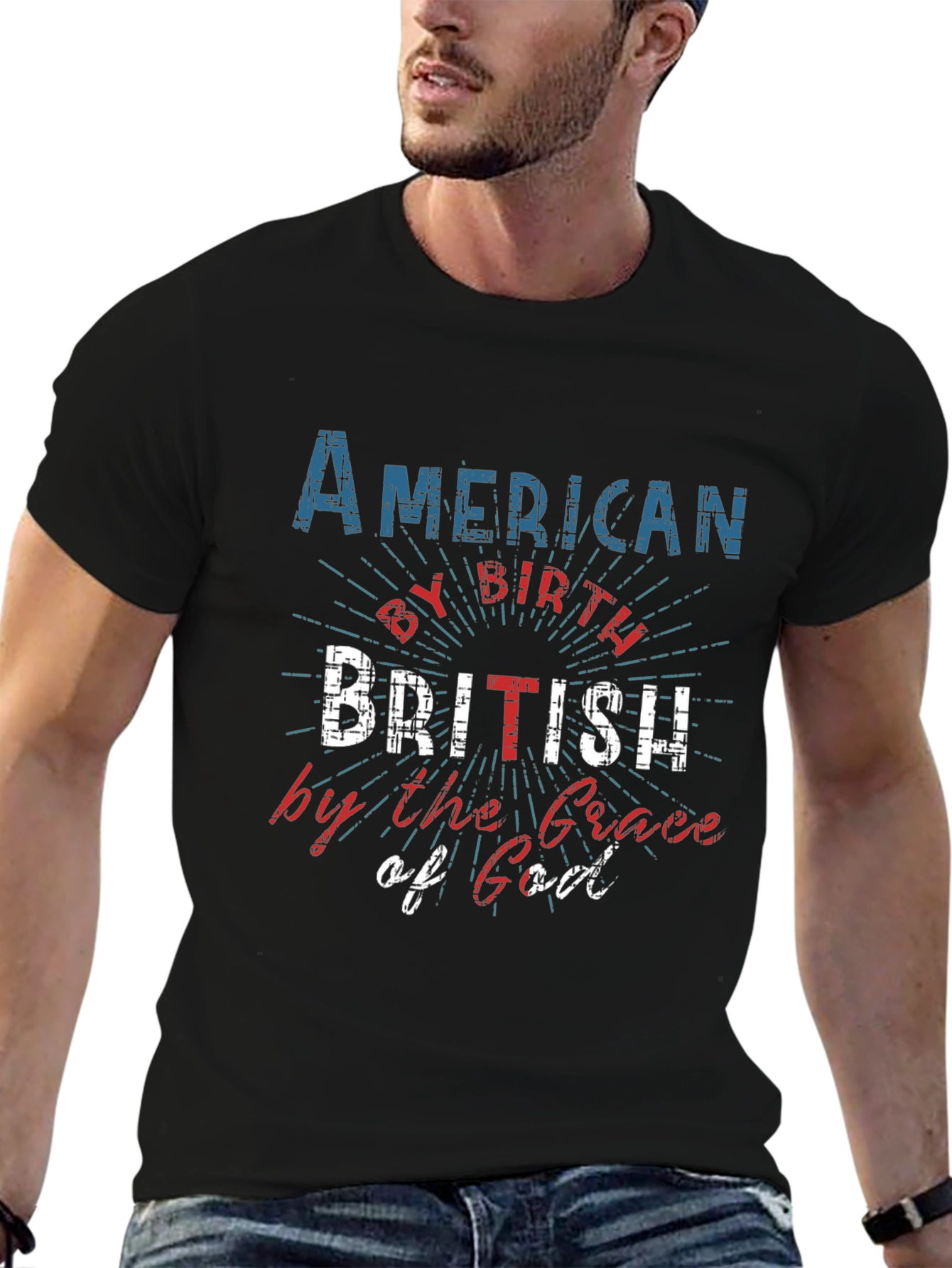 American by Birth British by Grace of God Tee