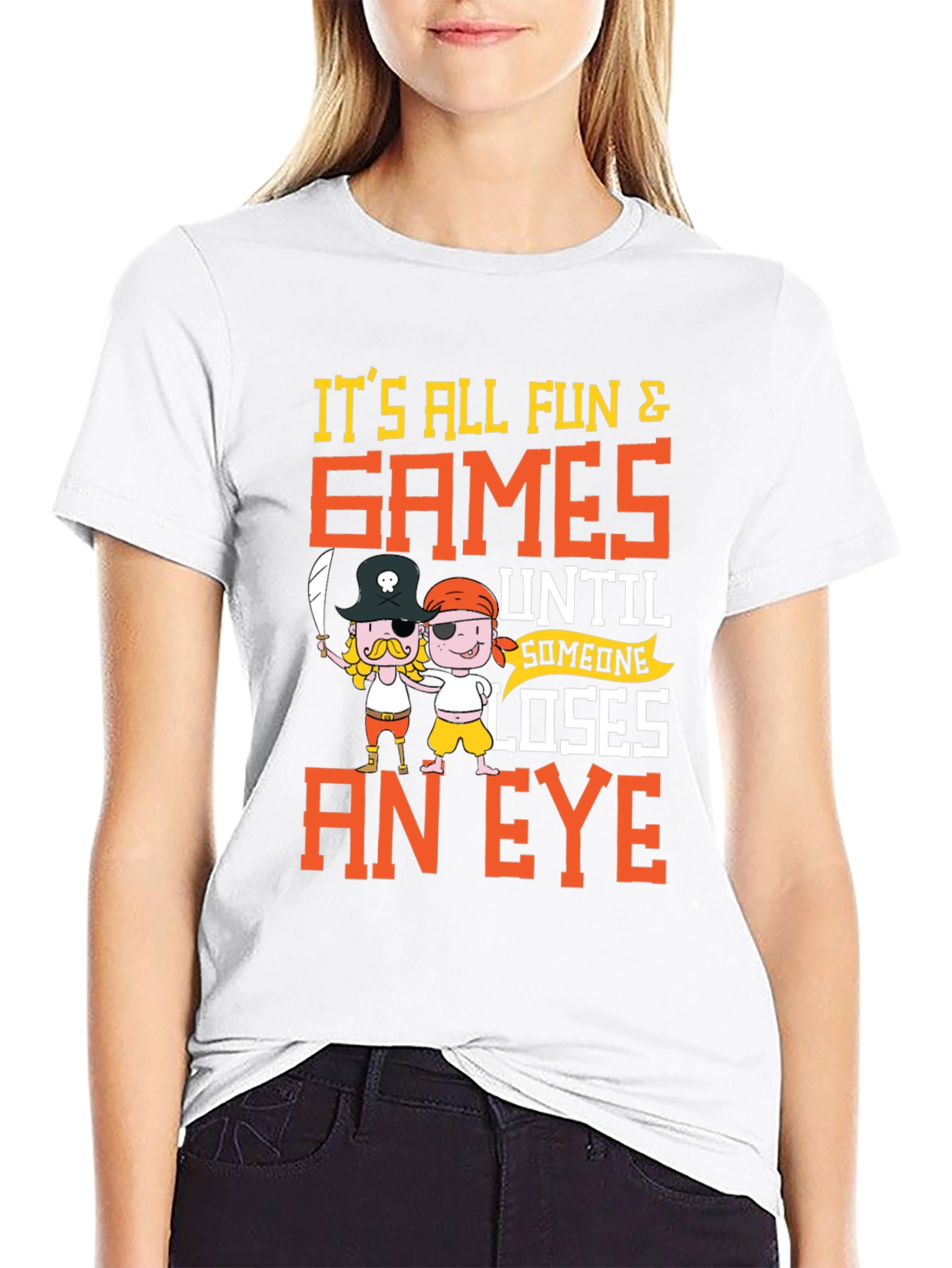 Its All Fun & Games T-Shirt Pirate Cartoon