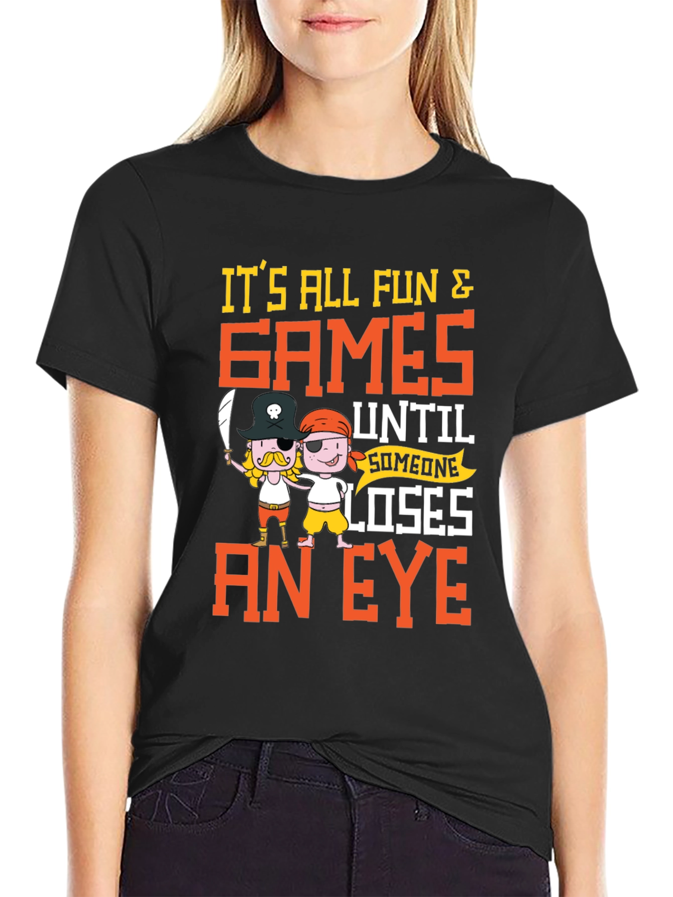 Its All Fun & Games T-Shirt Pirate Cartoon